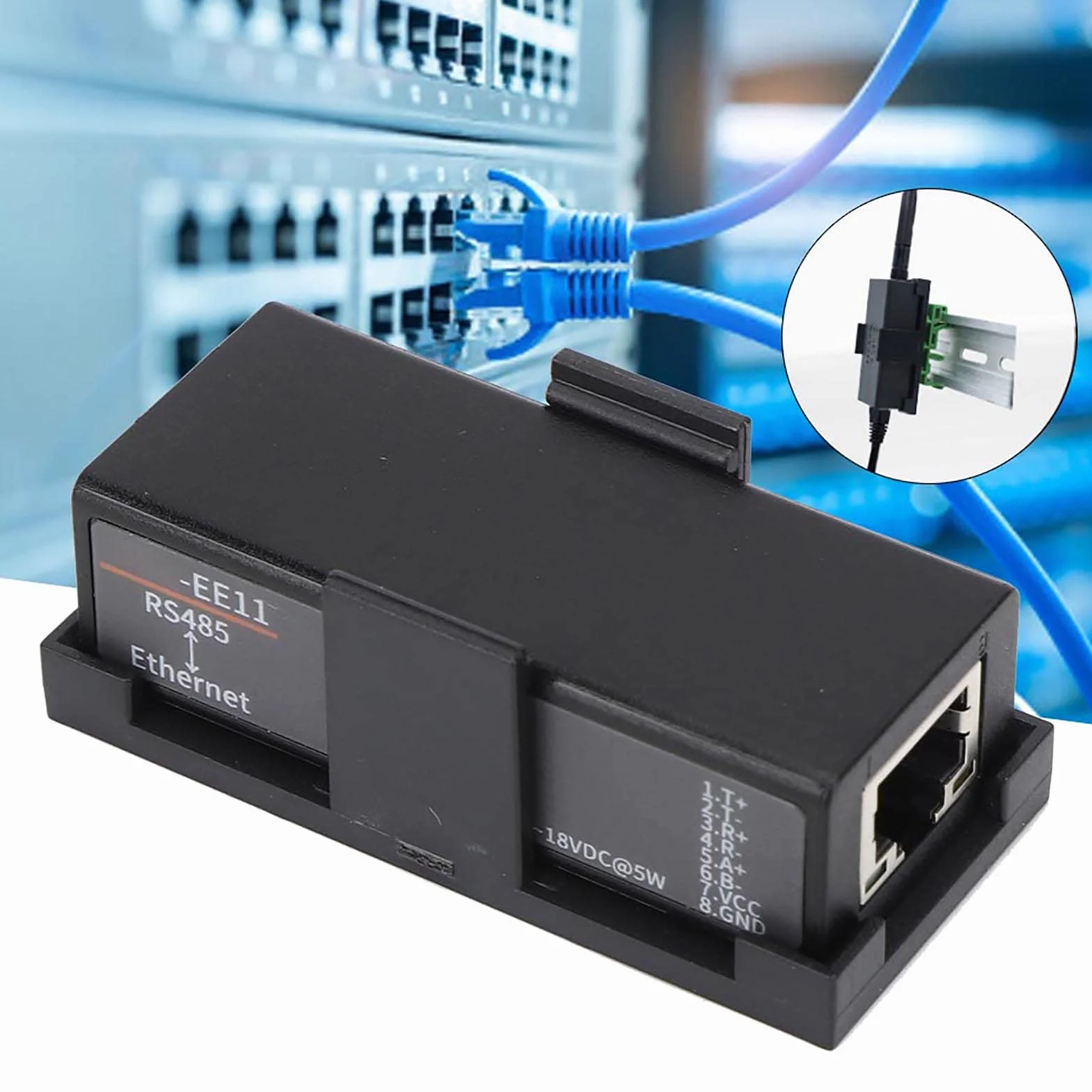 HF7121 Server Seriale Ethernet Modulo Convertitore Modbus 5-36V CC 10/100M