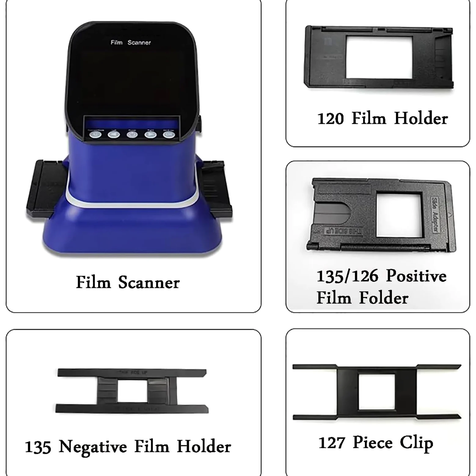 Scanner per pellicole, scanner digitale per pellicole e diapositive, converte negativi e diapositive da 35 mm, 135, 126, 127 in JPEG digitale, scansione veloce, ora puoi salvare i tuoi ricordi per s