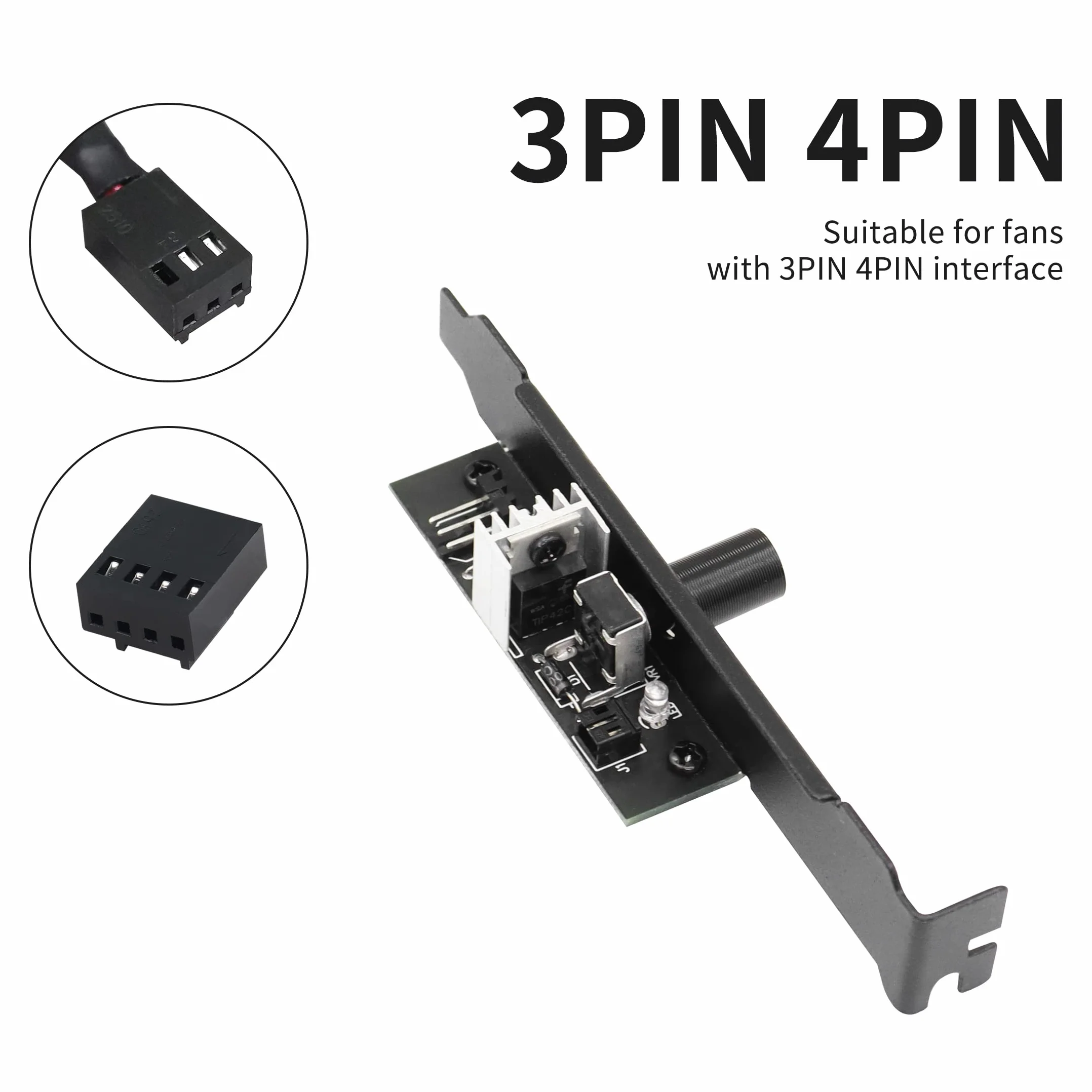 YACSEJAO Hub per ventola di raffreddamento processore 12V 3/4 pin PC 3 canali controllo velocità ventola