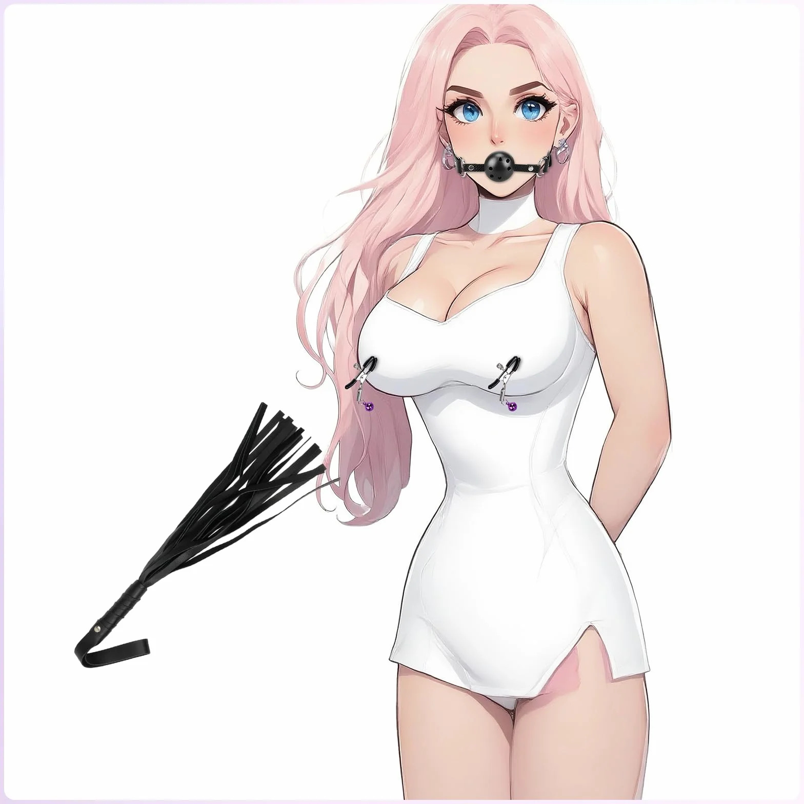Qoosea 15 Pezzi Set Bondage SM, Sex Toys Kit Plug Anale con Coda di Volpe per Esperti e Principianti