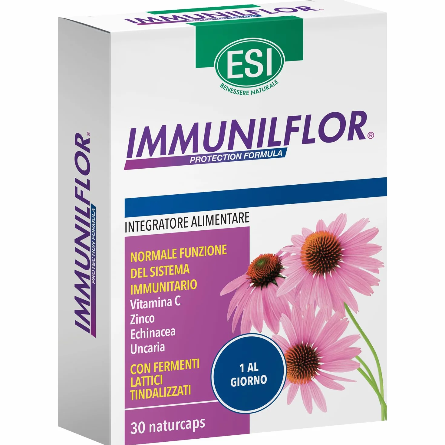 ESI Immuniflor Integratore Alimentare Fermenti Lattici Vitamina C 30 Naturcaps Difese Immunitarie Senza Glutine