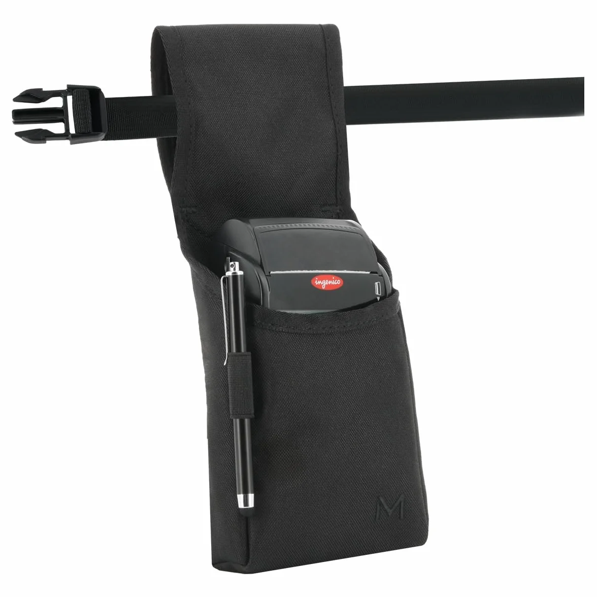 MOBILIS Holster per Lettore di Carte con Cintura Custodia Universale per Terminali di Pagamento 11 x 27 x 5 cm
