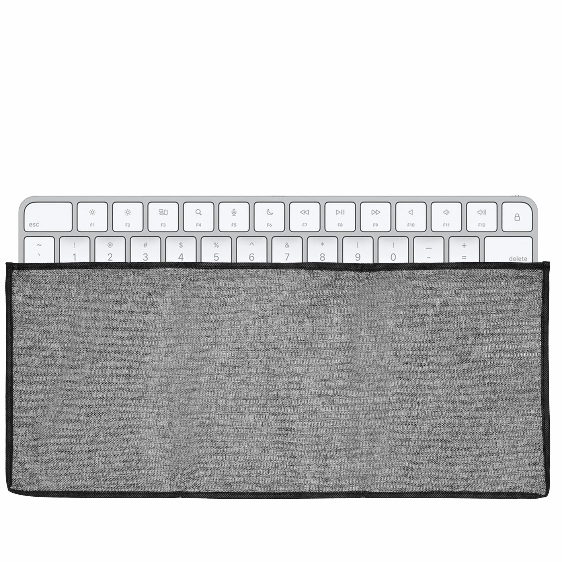 kwmobile Copritastiera Compatibile con Apple Magic Keyboard Custodia per Tastiera – Copertura Antipolvere con Cerniera – Grigio Scuro