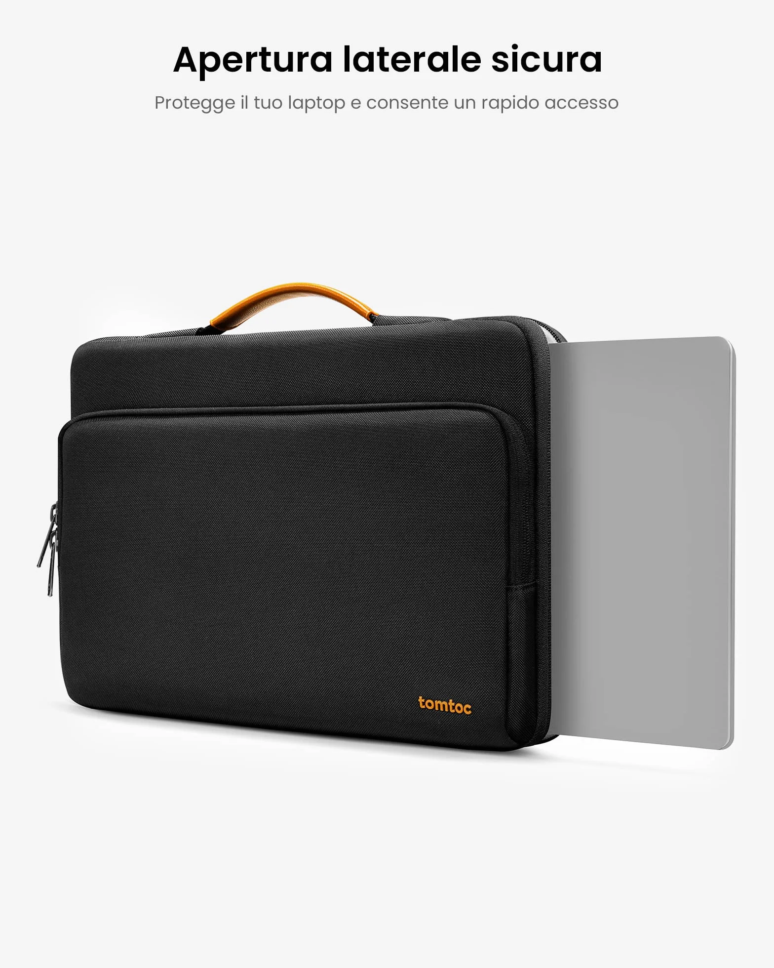 tomtoc Custodia protettiva a 360° per Lenovo, HP, ASUS, Dell, Acer Notebook Ultrabook, impermeabile, antiurto, con tasca per accessori Vivobook/Zenbook 14, colore nero
