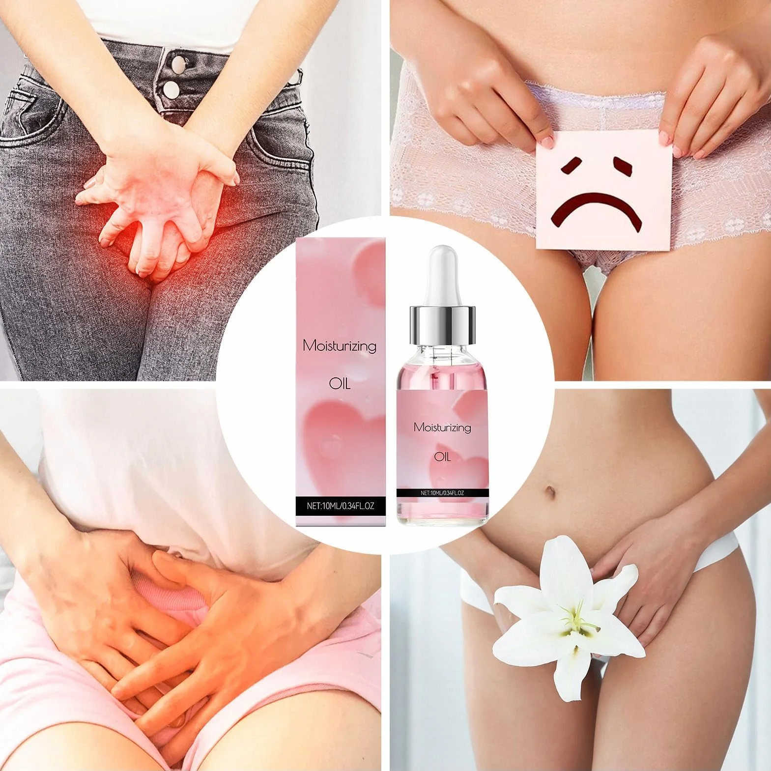 Olio vaginale 10 ml contro la siccità e prurito, cura intima rilassante