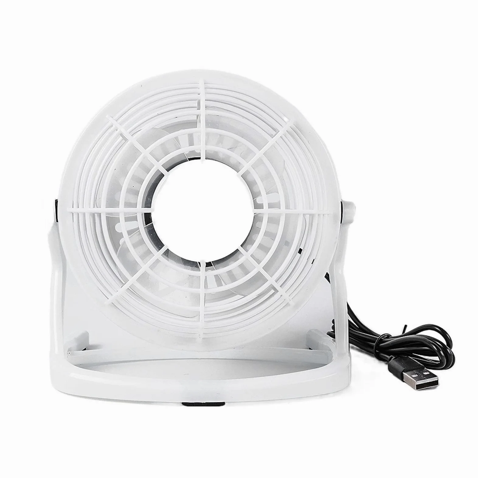Ventilatore piccolo, Ventola silenziosa USB universale for PC domestico in ufficio(White)