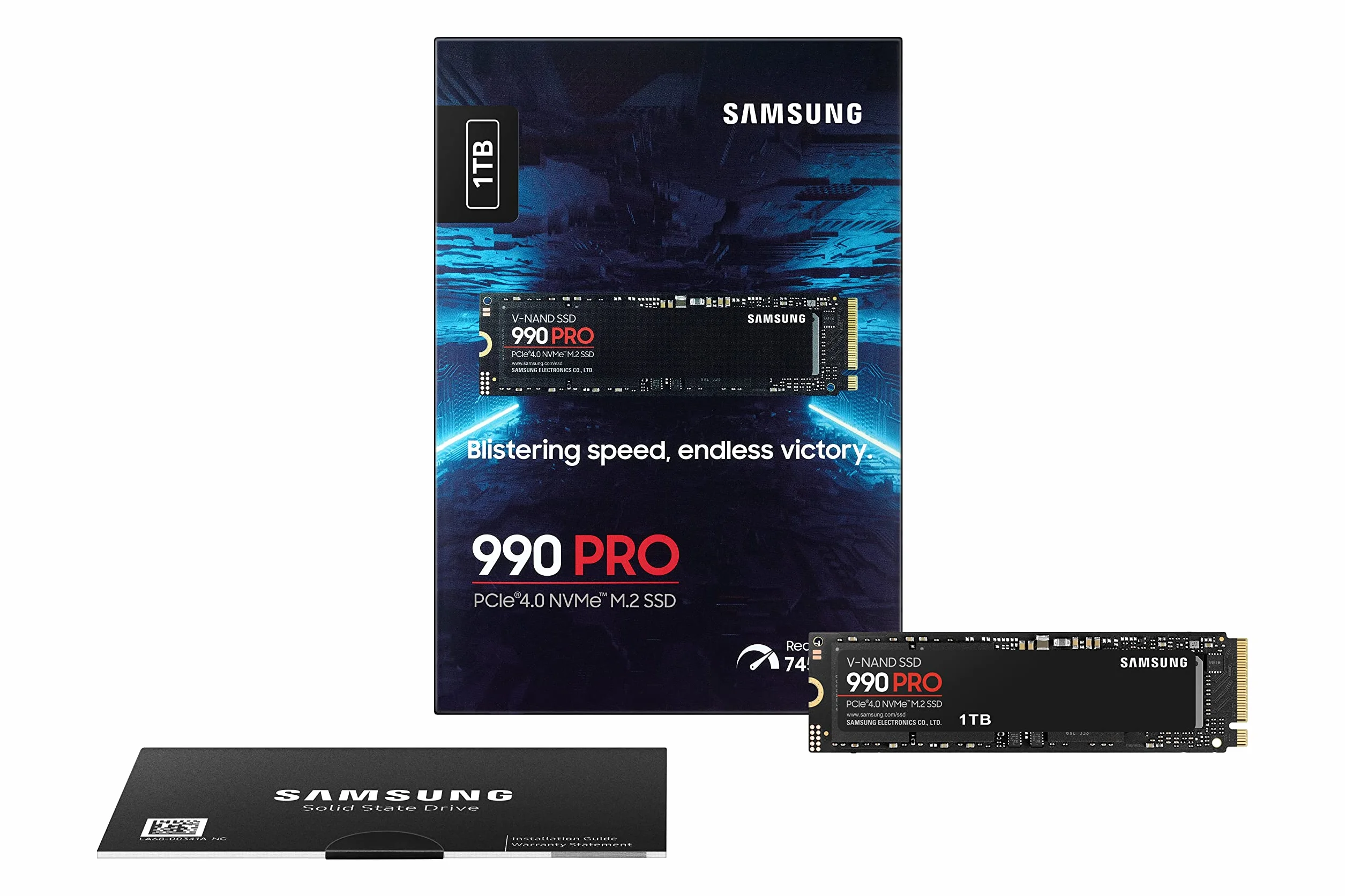 Samsung 990 PRO 1TB NVMe M.2 SSD PCIe 4.0 7450 MB/s lettura 6900 MB/s scrittura interno Nero