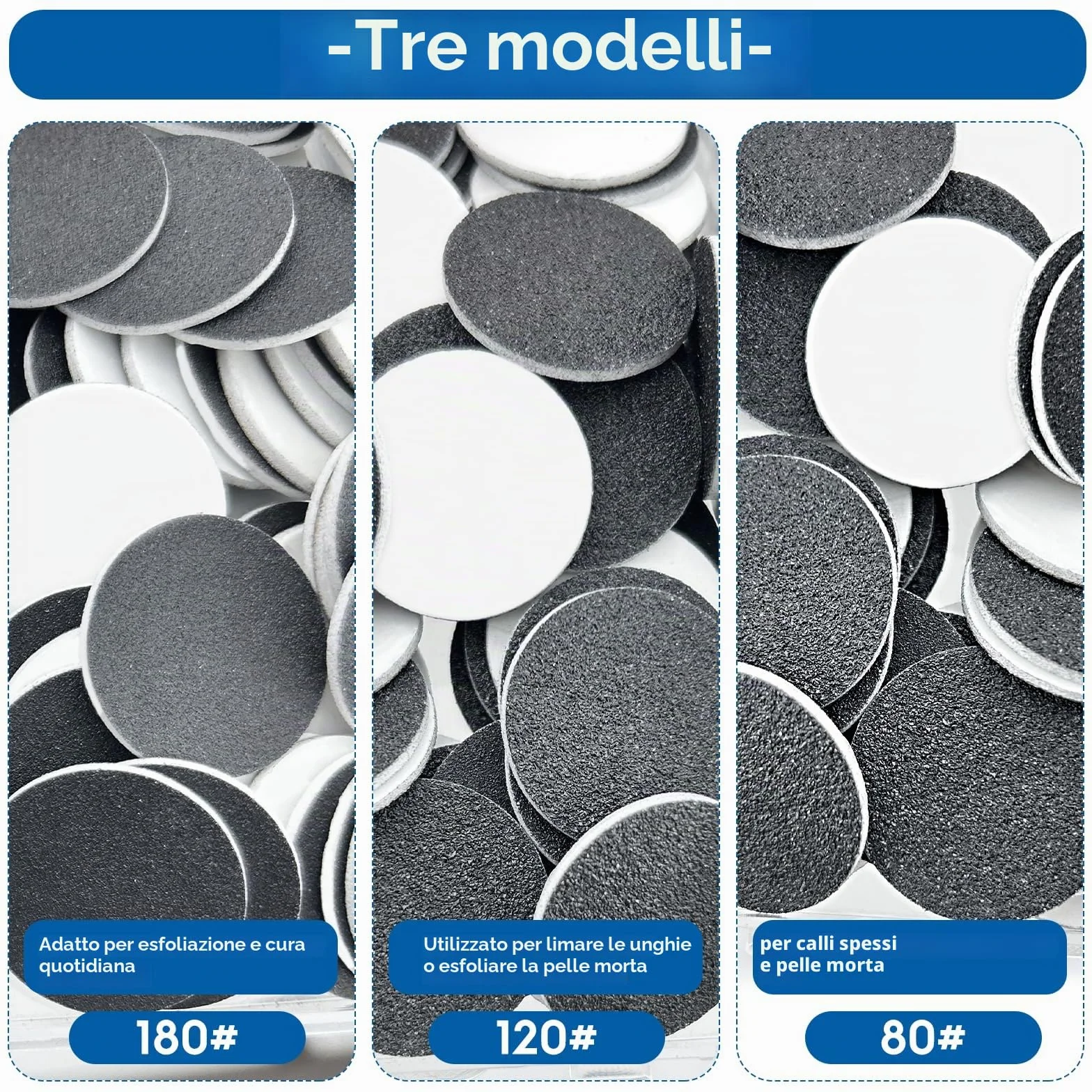 Piedi Grinder Carta Vetrata 150pz Disco di Levigatura Strumento Pedicure per Pelle Morta Tallone Screpolato