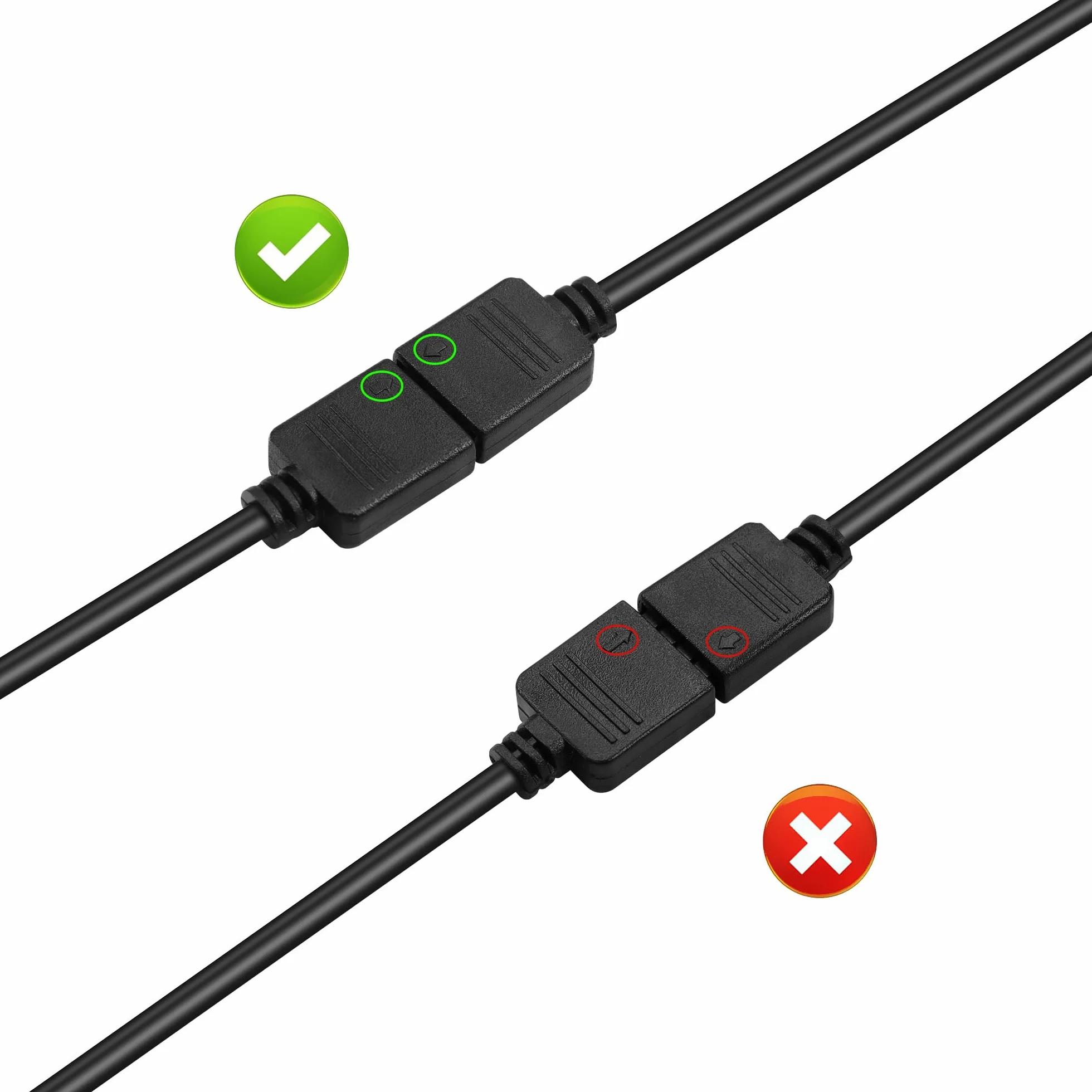 GINTOOYUN Cavo di Prolunga RGB a 4 Pin, 12 V, SM, ARGB, Adattatore per Computer Fan, Scheda Madre, Strisce LED (0,98 FT, 4 PCS) (Stile 1)