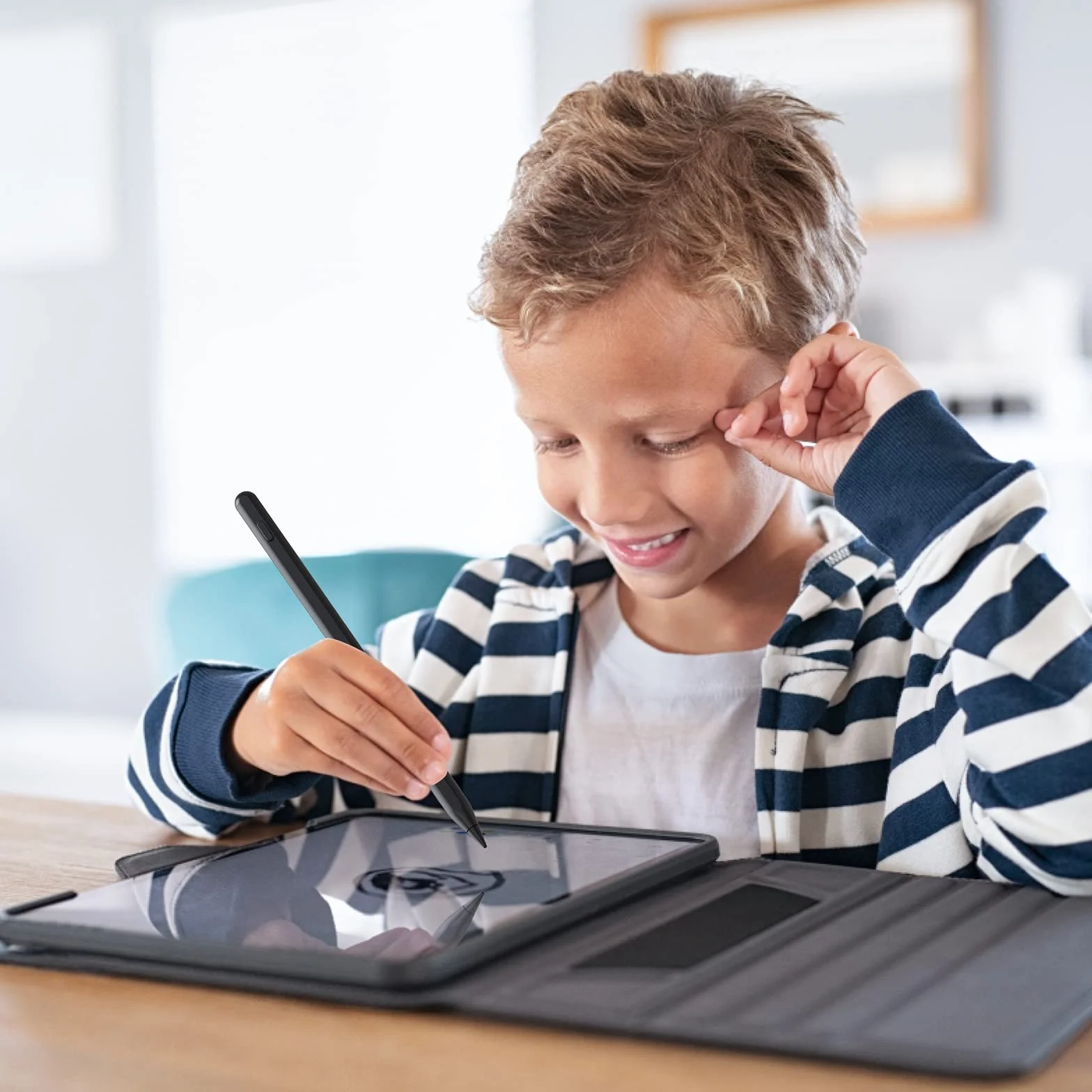Metapen Penna A11 per Apple iPad 2018-2025,Pencil per ipad Compatibile con iPad 11 A16/10/9/8/7,Air 5/4/3/M2/M3,Pro 12.9/11/13''M4,Mini 5/6,2X Ricarica Rapida&0,1 mm Precisione Pixel,Rifiuto del Palmo