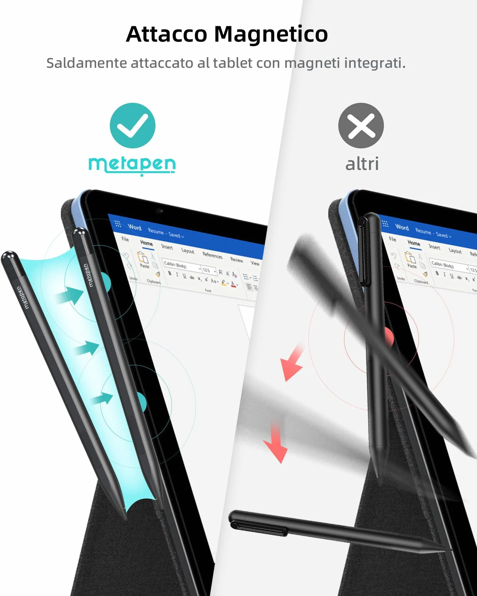 Metapen Penna M1 per Surface,1024 Pressione,USB-C (300 Ore di Durata della Batteria), Doppio Magnete Incorporato,Penna per Surface Pro 10/X/8/7/6/5/4/3,Surface 3/Surface Duo/Studio/Book/Kobo/ASUS