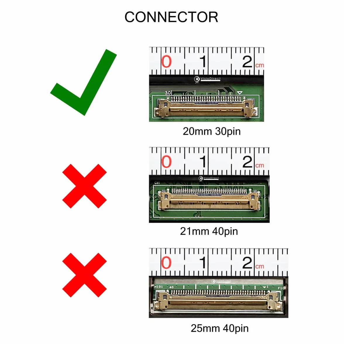 Visiodirect Schermo Display 14" LED per DELL Latitude 5480 1920x1080 30pin