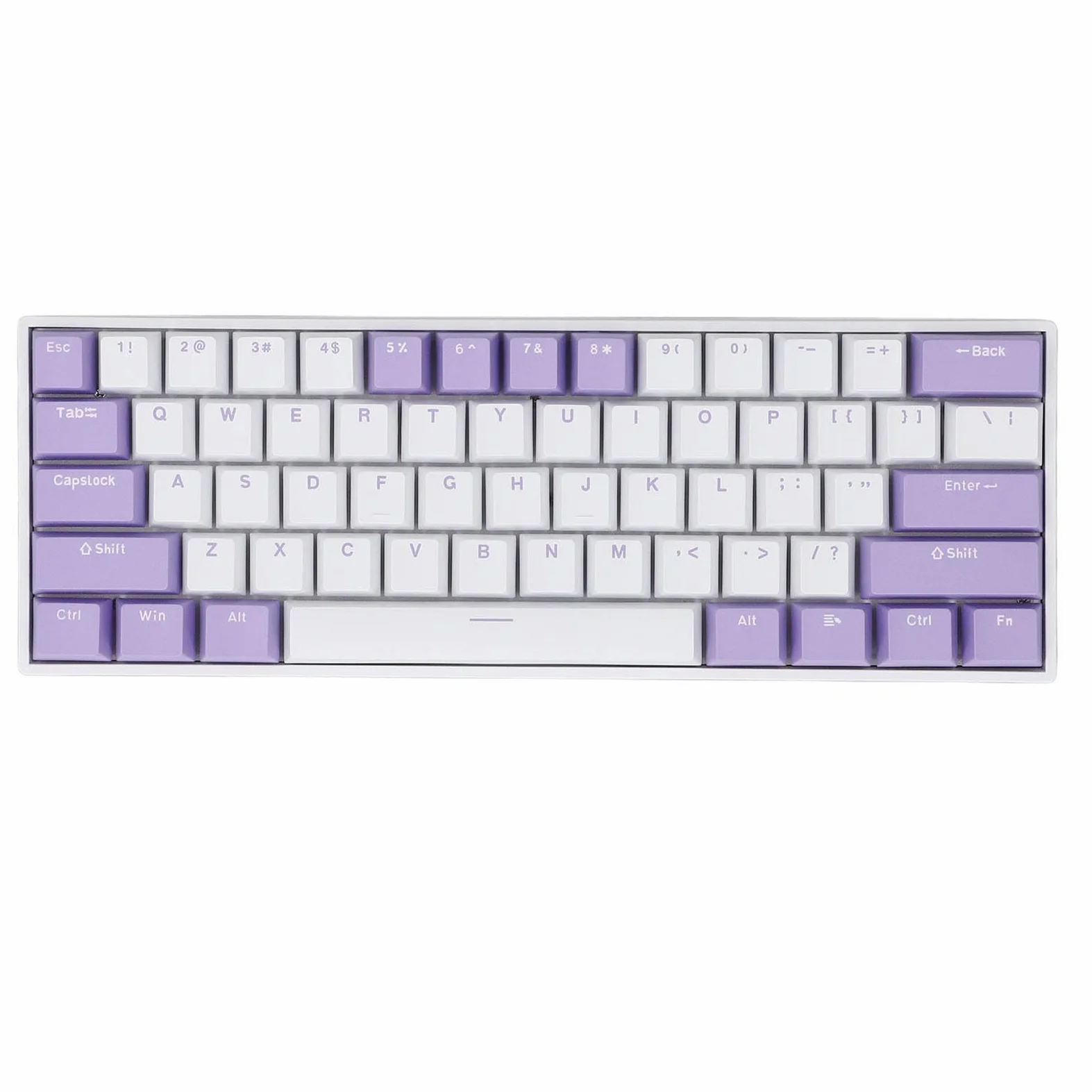 Tastiera Meccanica Wireless a 61 Tasti Compatta Retroilluminata RGB per Gioco e Lavoro Colore Bianco