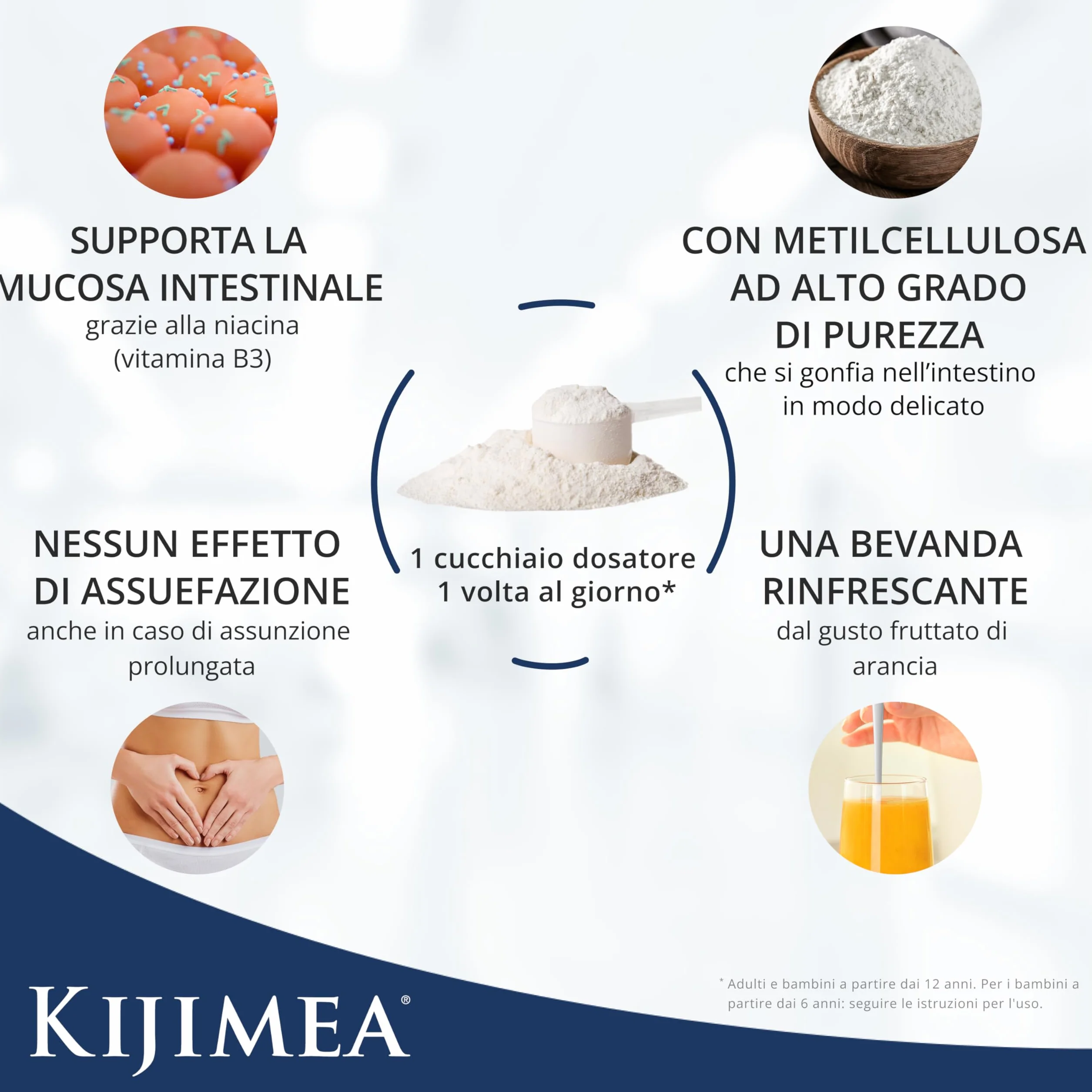 Kijimea® Regularis 500 g - Integratore per il benessere intestinale con metilcellulosa e niacina