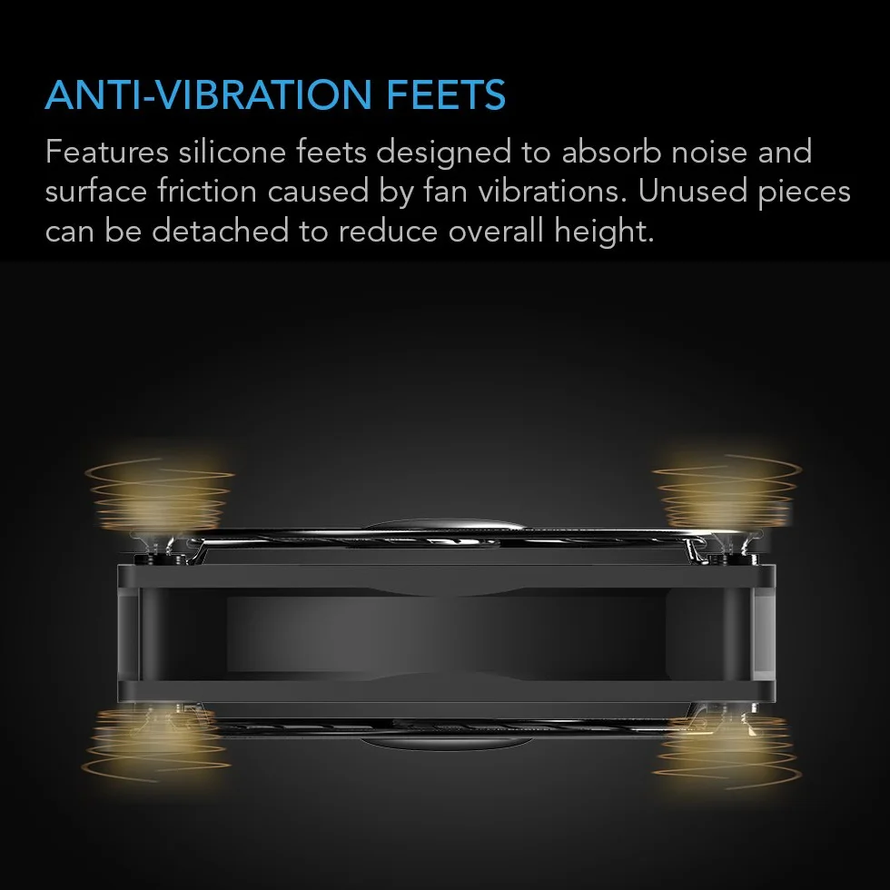 AC Infinity Multifan S4, Ventola USB silenziosa da 140 mm, certificata UL, per raffreddamento di ricevitore DVR, PlayStation, Xbox e computer