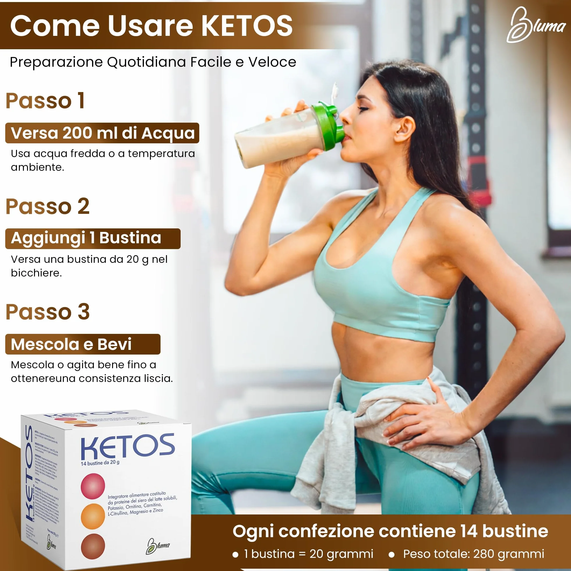 Ketos Integratore Alimentare Proteine del Siero del Latte Isolate 14 Bustine Gusto Arancia
