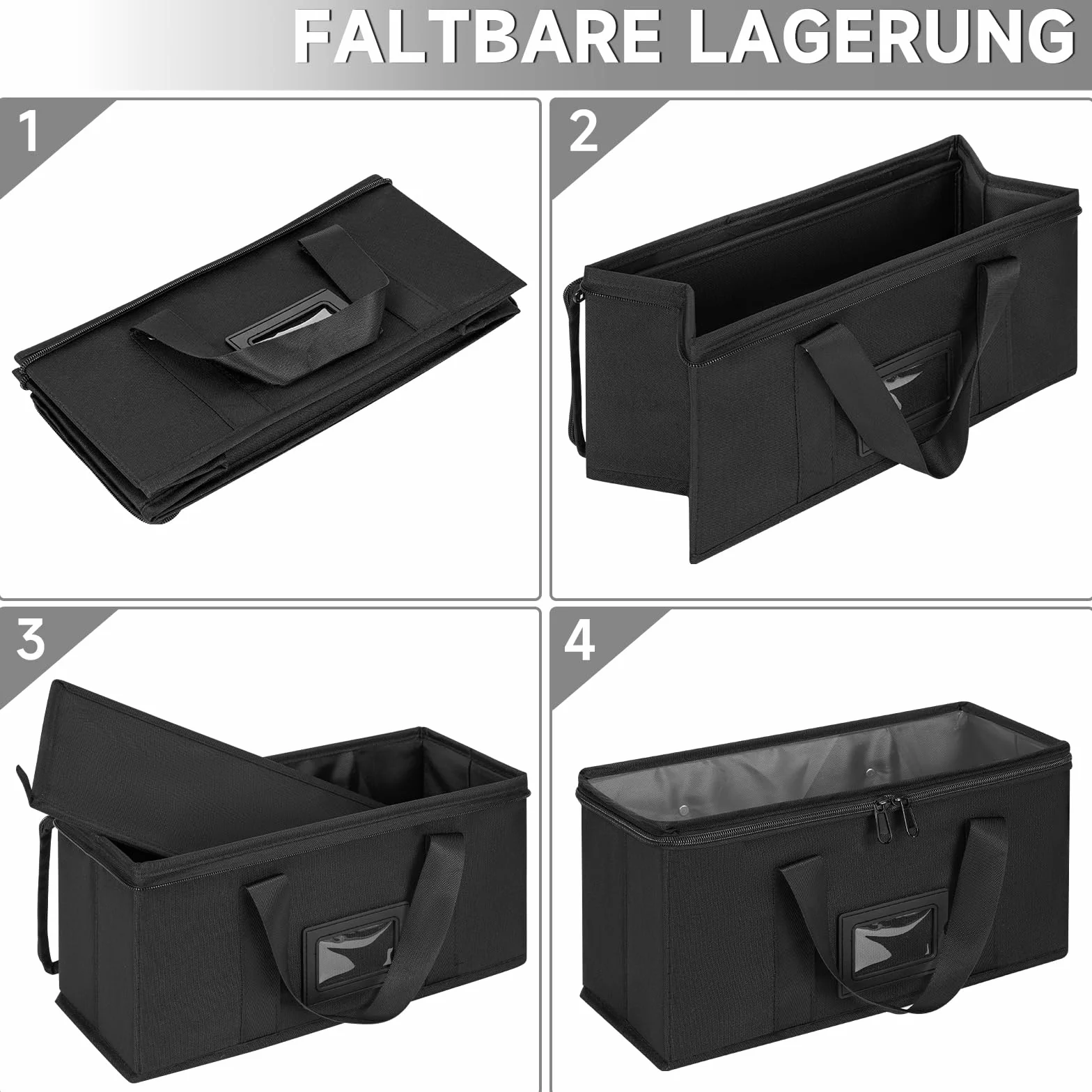 Scatola per CD, 2 scatole CD, custodia per CD (34 x 16 x 14 cm), per un totale di 40 CD, custodia per CD con maniglia, custodia per CD con coperchio trasparente per un facile accesso