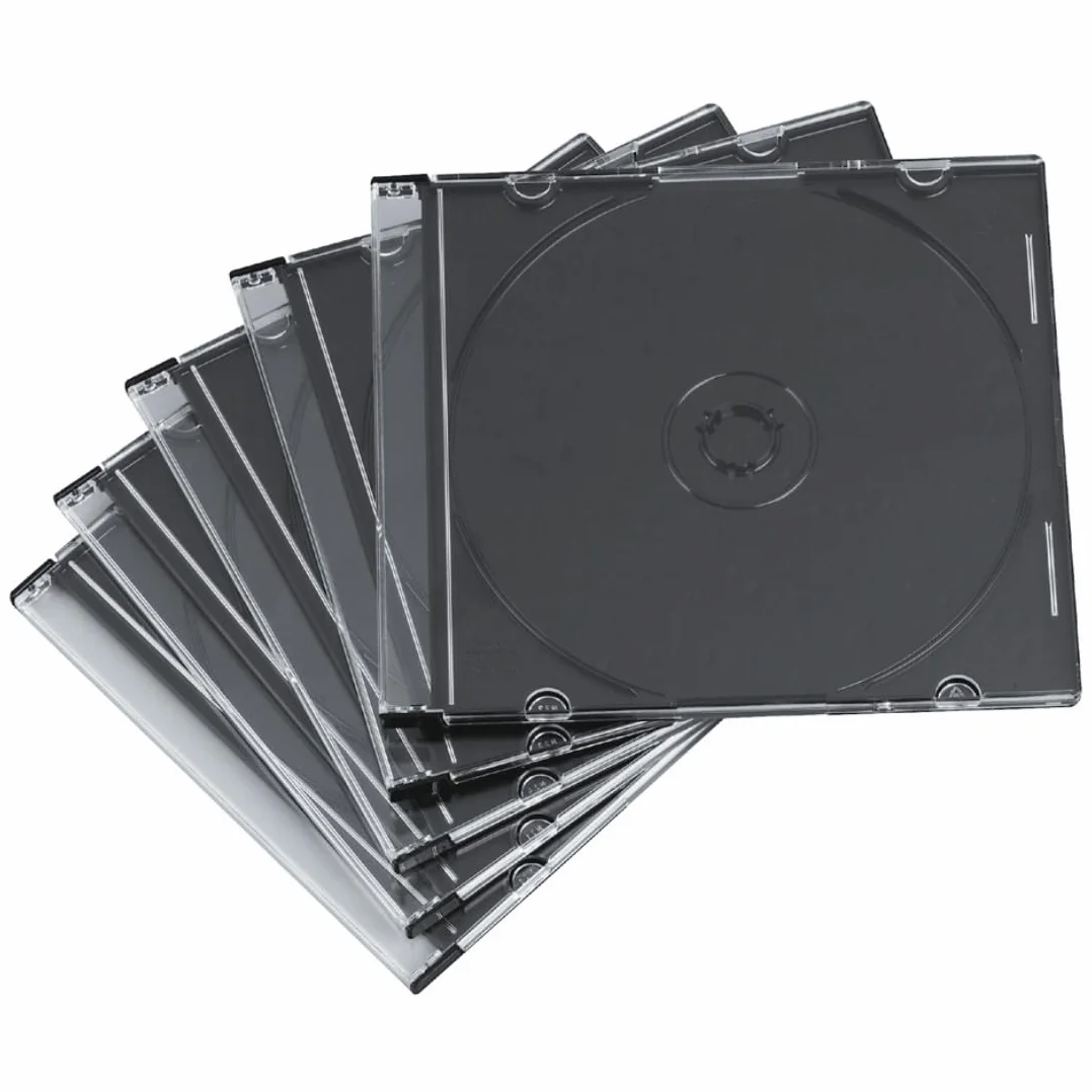 Hama 00011432 custodia CD/DVD Nero, Trasparente