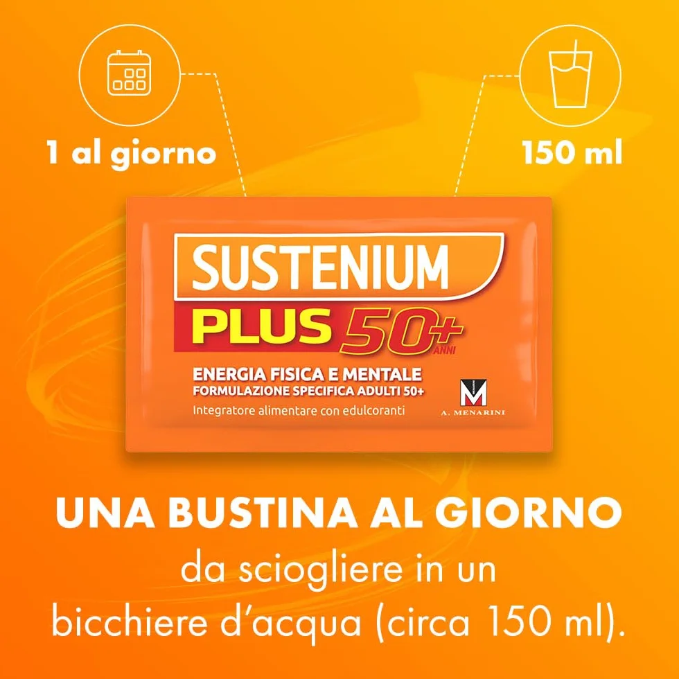 Sustenium Plus 50+ Integratore energizzante 24 bustine antiossidante ACTIFUL vitamine minerali