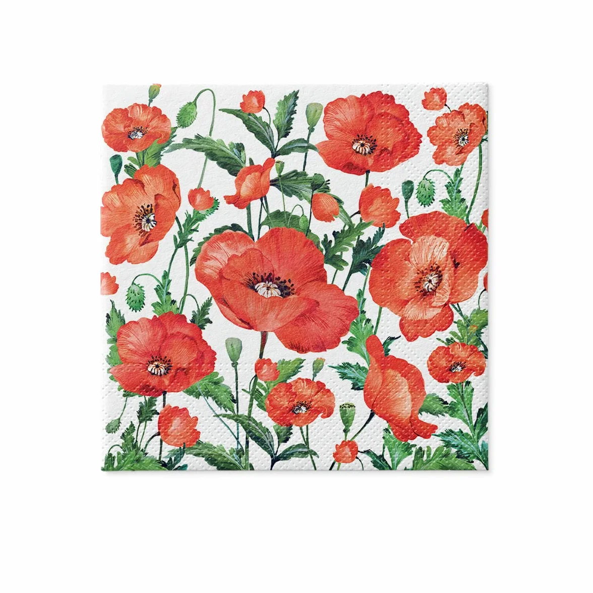 Tovaglioli di Carta Colorati 33x33 cm 20 Pezzi 3 Veli Flanders Poppy