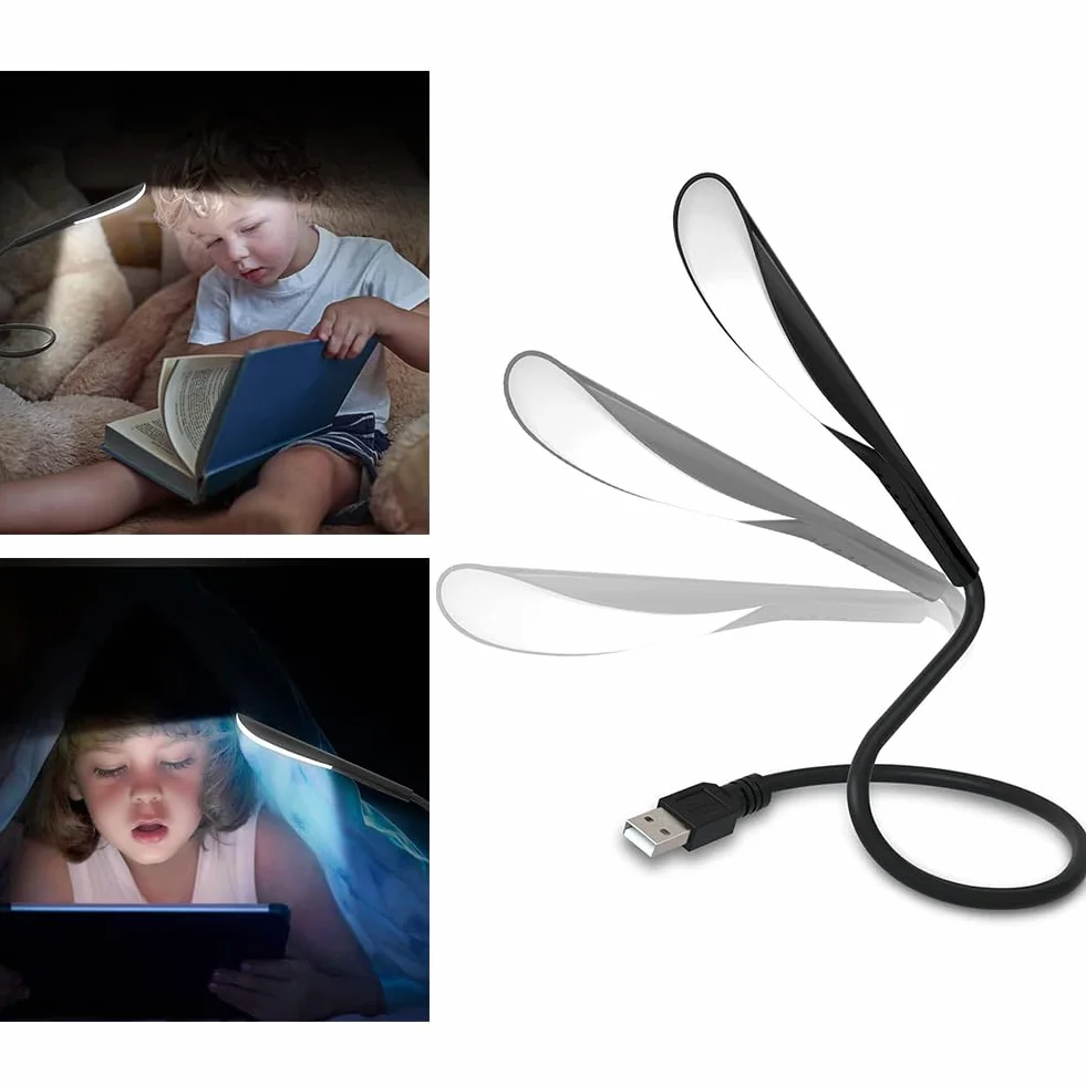 Lampada USB Per PC, Lampada USB Per PC Portatile, Lampada LED USB Per Tastiera Computer, Lampada Da Lettura Per Tastiera Del Computer, Luce USB Regolabile Per Laptop, Luce USB Portatile, Nero