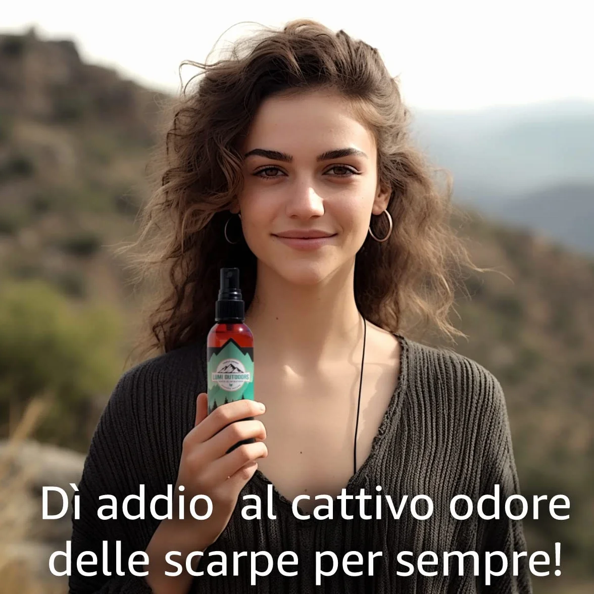 Lumi Outdoors Deodorante Spray per Scarpe Elimina Odori Eucalipto Citronella