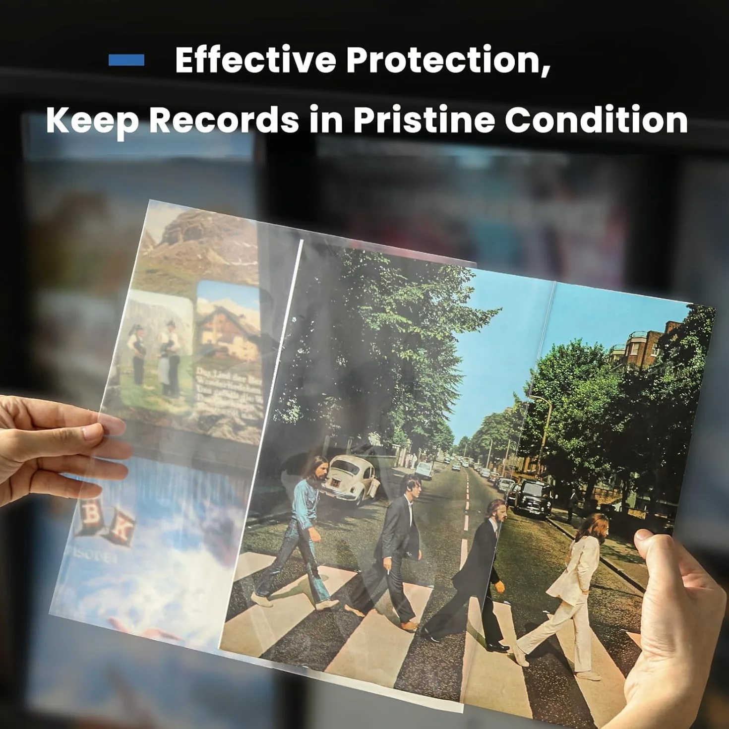 50 Pz. Buste Vinili 33 Giri Esterne, Custodia Vinili 33 Giri Trasparenti Per Singoli e Doppi LPs, Buste Vinile 33 Giri per 12 Pollici Dischi, Protezione Polipropilene Vinile Copertine Cover