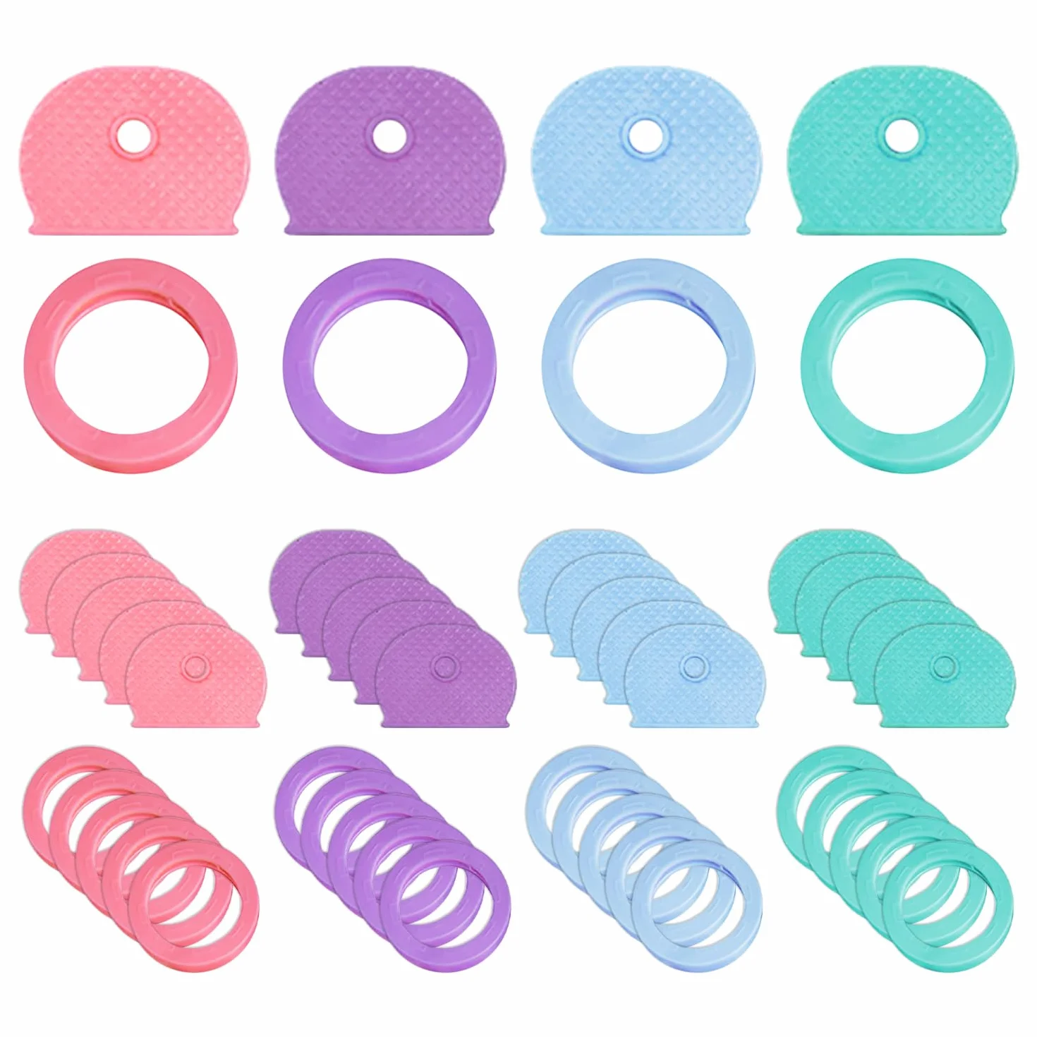 Copritasti Da 40 Pezzi, Copritasti Di Identificazione Chiavi, Copritasti In Plastica, Copritasti Colorati, Accessori Per Chiavi