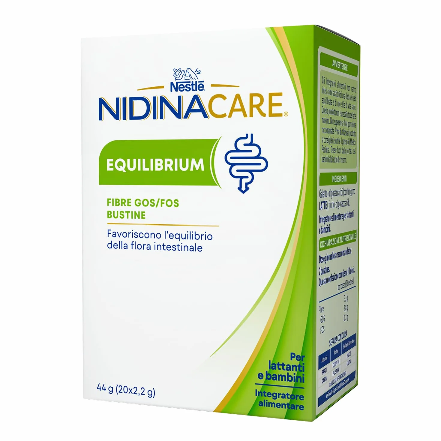 NESTLÉ NIDINACARE FLORA-EQUILIBRIUM integratore alimentare pediatrico 20 bustine 2,2g