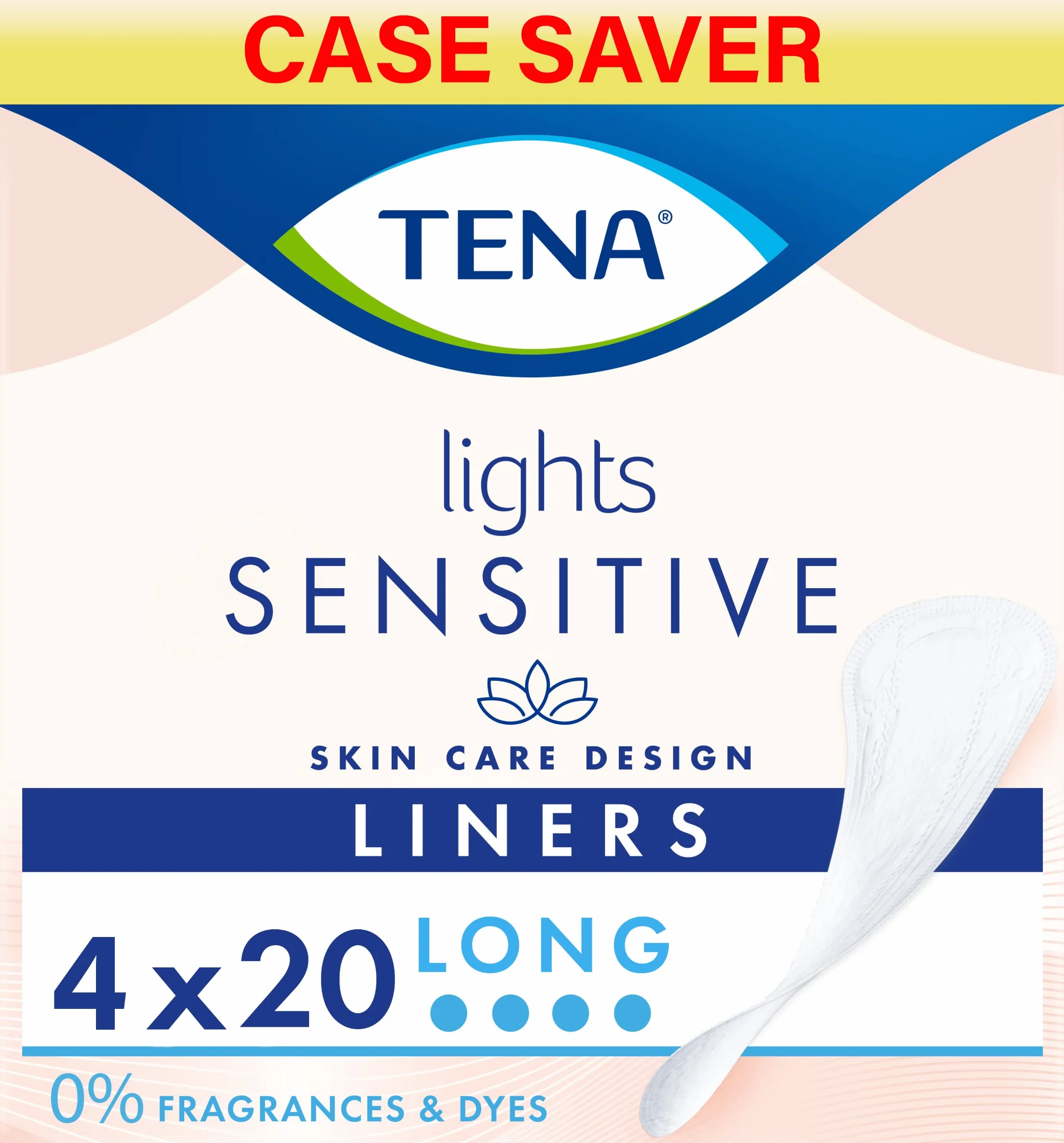 Tena Lights Long Liner 80 fodere per incontinenza donna pelle sensibile traspirante inodoro debolezza vescica leggera