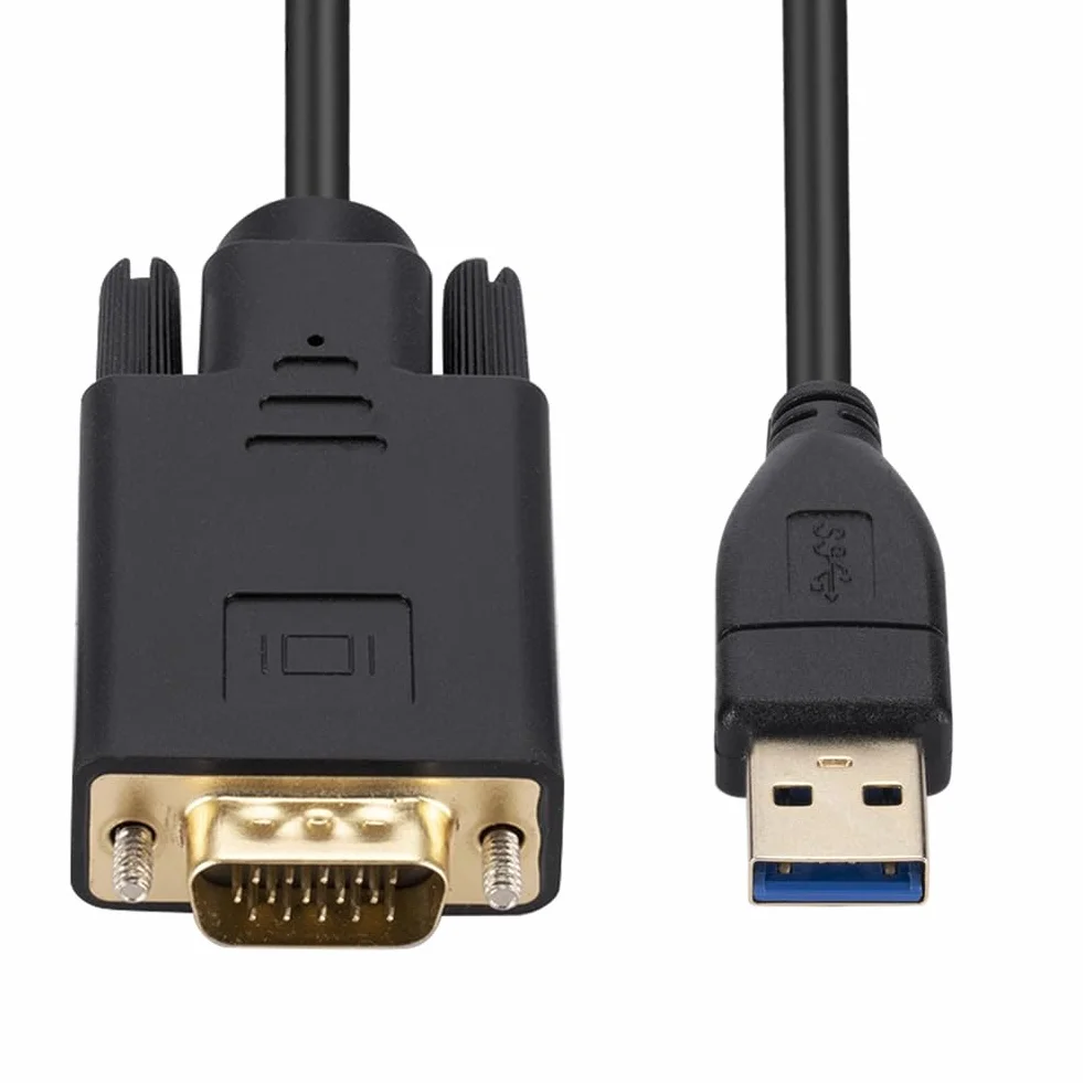 Cavo adattatore convertitore USB 3.0 a VGA maschio 1,8 m 1080P UHD