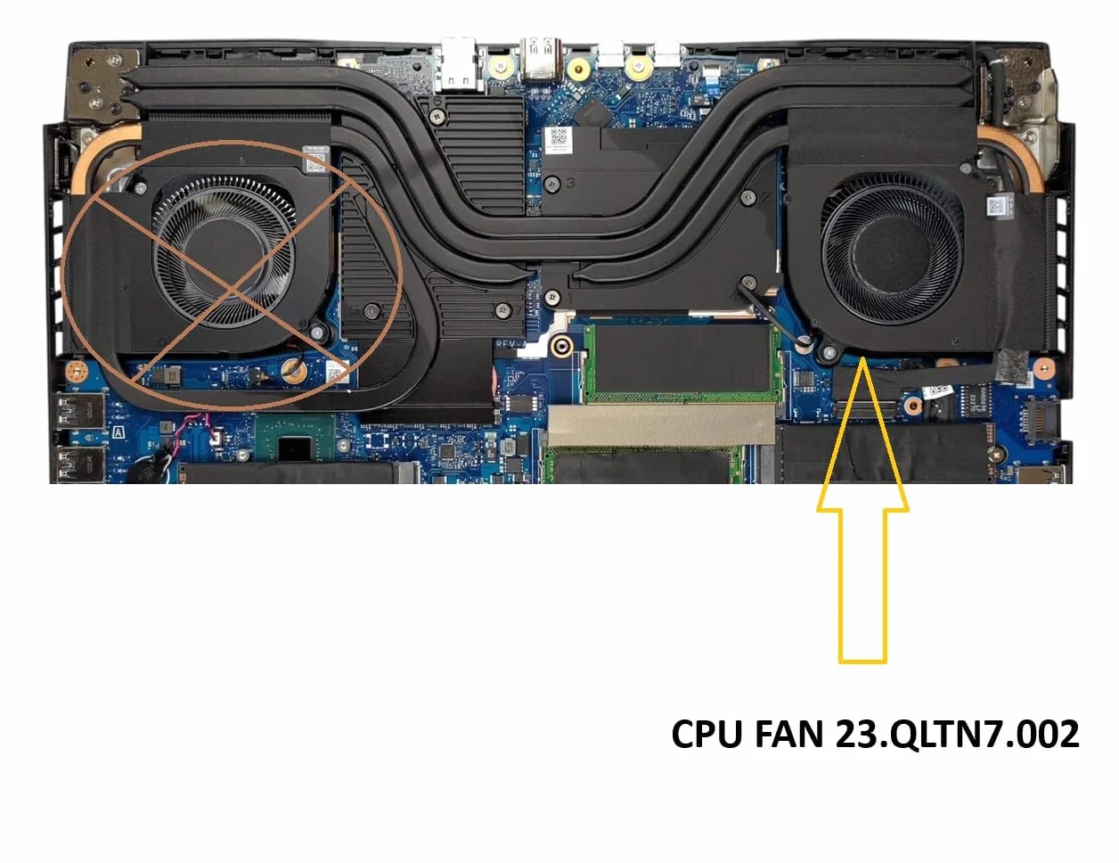 CPU Cooling Fan for Acer Predator Helios Neo 16 PHN16-71, Neo 18 PHN18-71, PN: 23.QLTN7.002, DC12V 1A