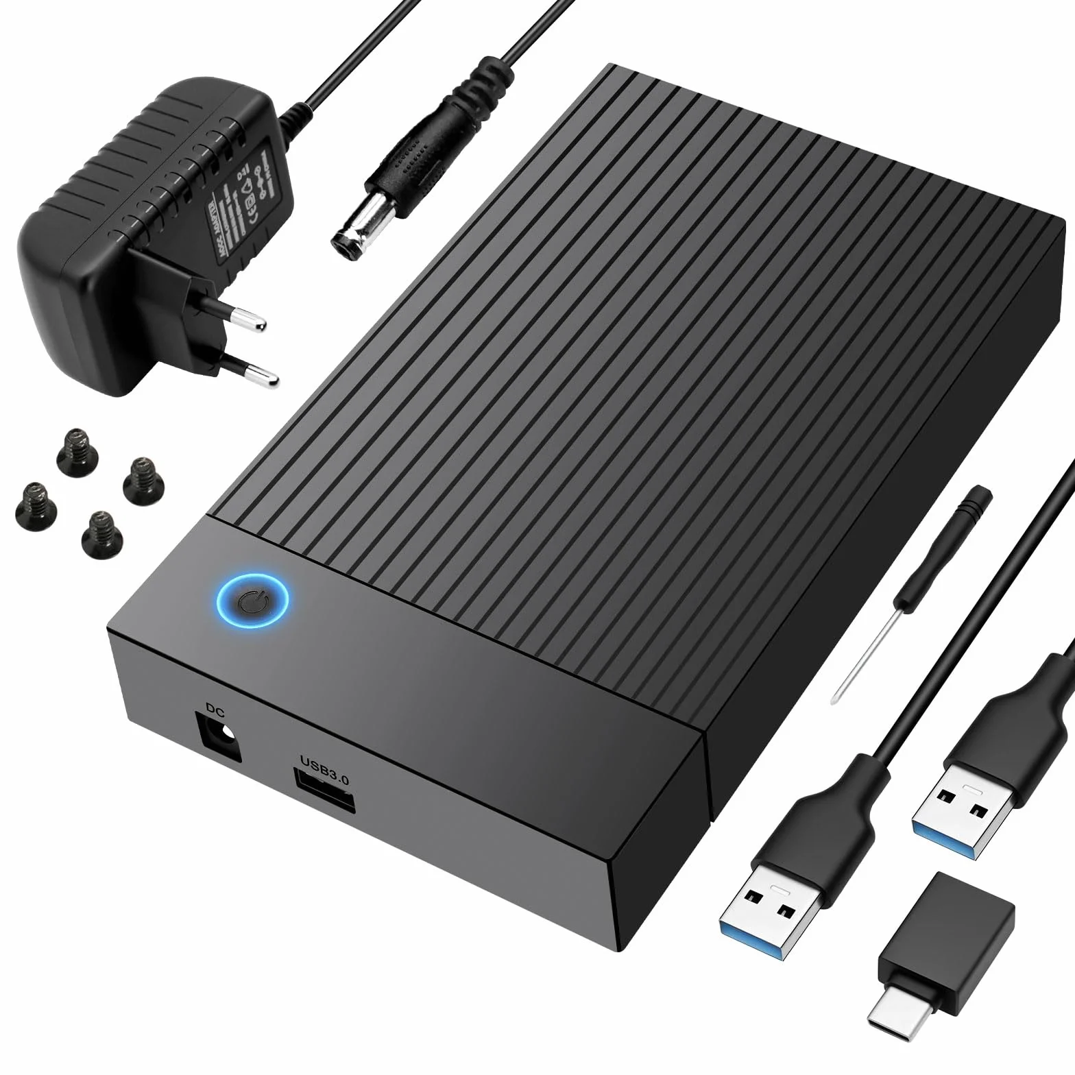 Docking Station USB 3.0 SATA HDD/SSD 2,5/3,5 Pollici 12 V 2 A UASP
