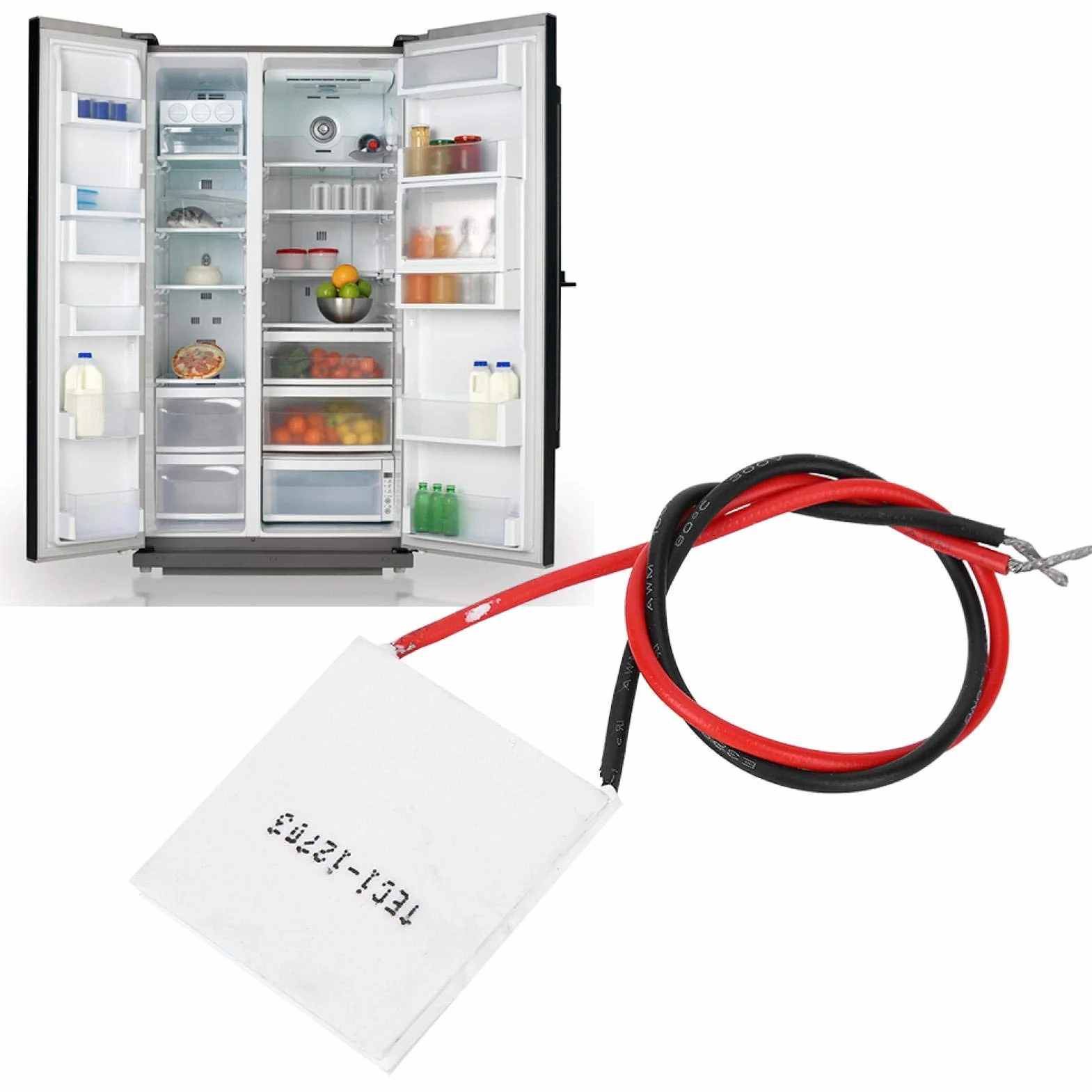 Cool Plate Module, Ceramica Durevole Lunga Durata Termoelettrica TEC1-12703 12V 3A 30 x 30mm Peltier Elemente Dissipatore di Calore per Piatti Frigorifero