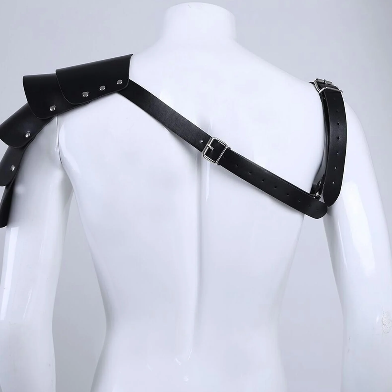 Gay Harness Uomo Imbracatura Pettorale Regolabile Punk Sexy Nero Pelle Body Chest Harness Cintura Spalla