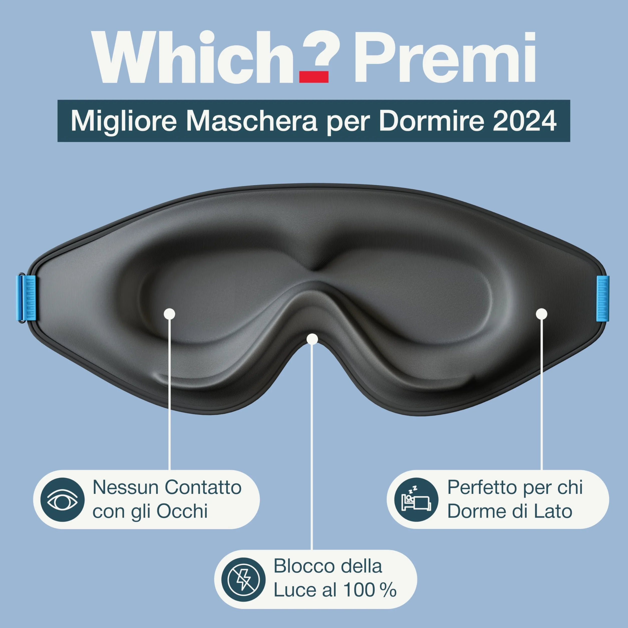 MyHalos Mascherina per Dormire Maschera per Sogni Lucidi e Notte Sleeping Mask per Viaggio e Relax