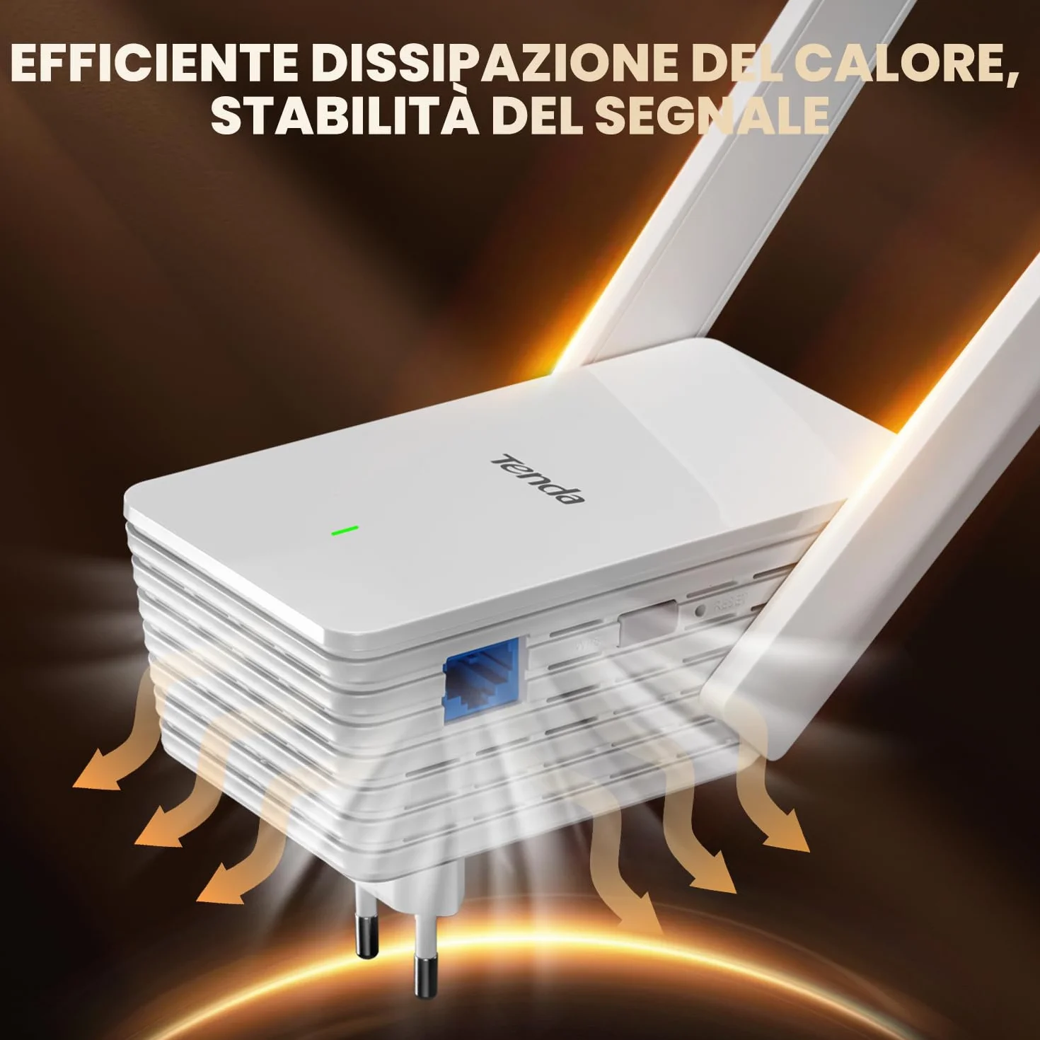 Tenda Ripetitore WiFi 6 A23, Amplificatore Dual Band AX1500, WiFi Extender, Access Point, Porta Gigabit Ethernet, Compatibile con Tutti i Box Internet, Facile Installazione