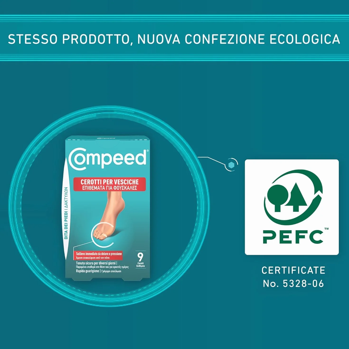 COMPEED Cerotti per vesciche a lunga durata resistenti all'acqua 9 pezzi