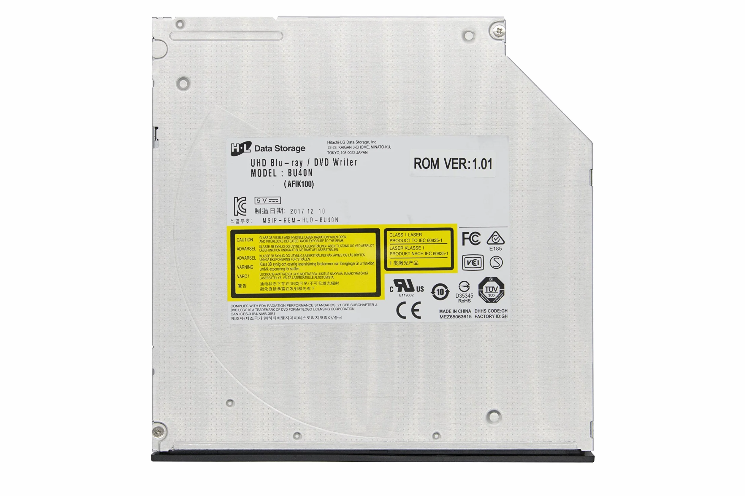 HLDS BU40N Ultra Slim 9.5mm UHD 4K Blu-ray SATA 3.0 GB/s Unità Ottica per PC