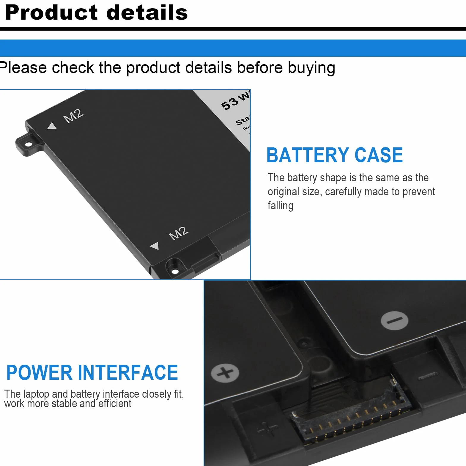 ASUNCELL 15V/53Wh H5CKD Batteria del computer portatile per Dell Latitude 3410 3510, Vostro 5300 5301 5401 5402 5501 5502, Inspiron 5300 5301 5401 5402 5408, Inspiron 5400 5406 7405 7300 7306