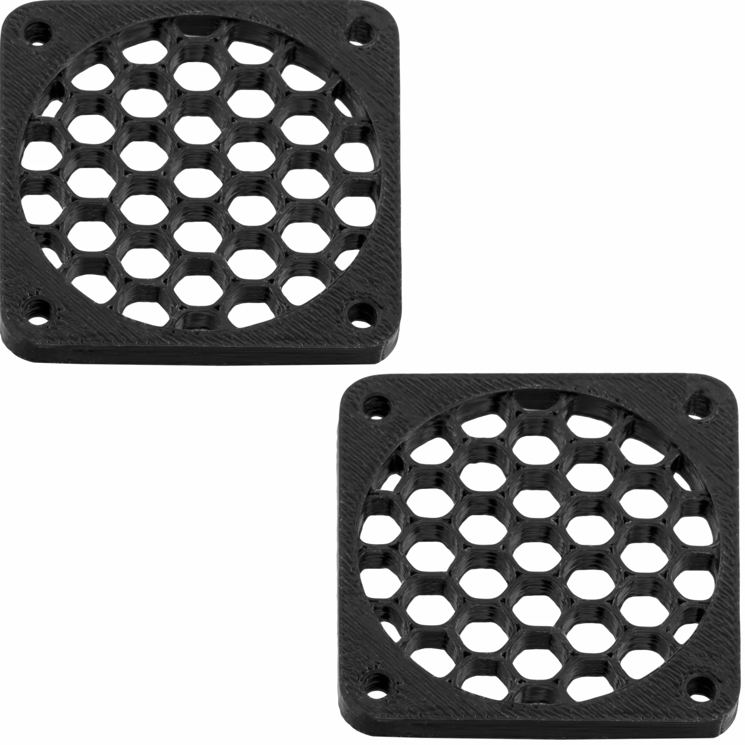 Aerzetix Set di 4 Griglie per Ventola 40x40 mm in plastica Colore Nero