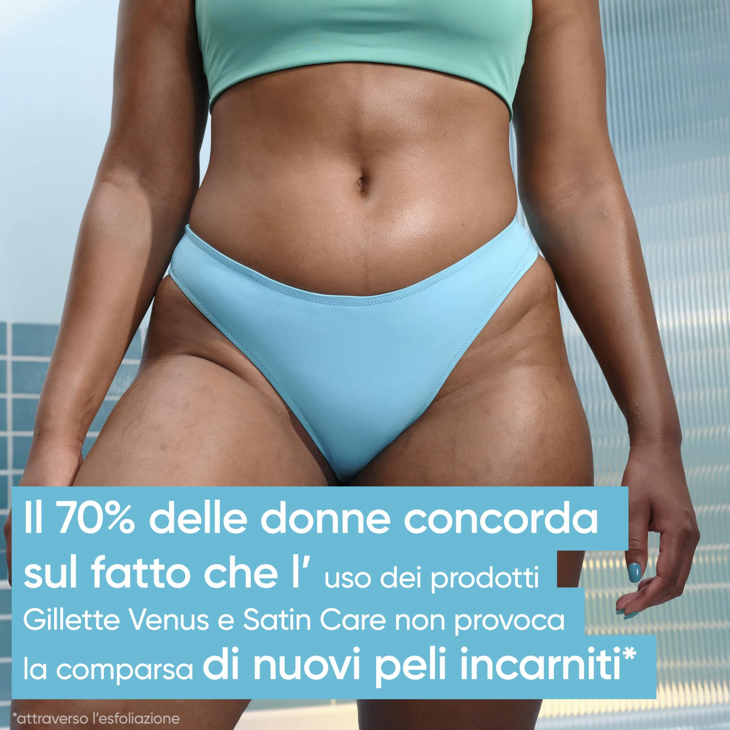 Gillette Venus Rasoio Donna Parti Intime + 3 Lamette Ricambio con Barra Anti-irritazioni