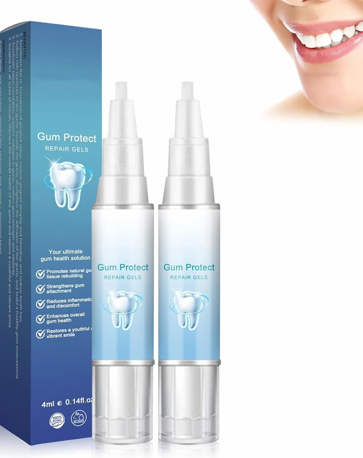 Neslemy Gel Lenitivo Istantaneo per Gengive, Penne Sbiancanti per Denti (2)