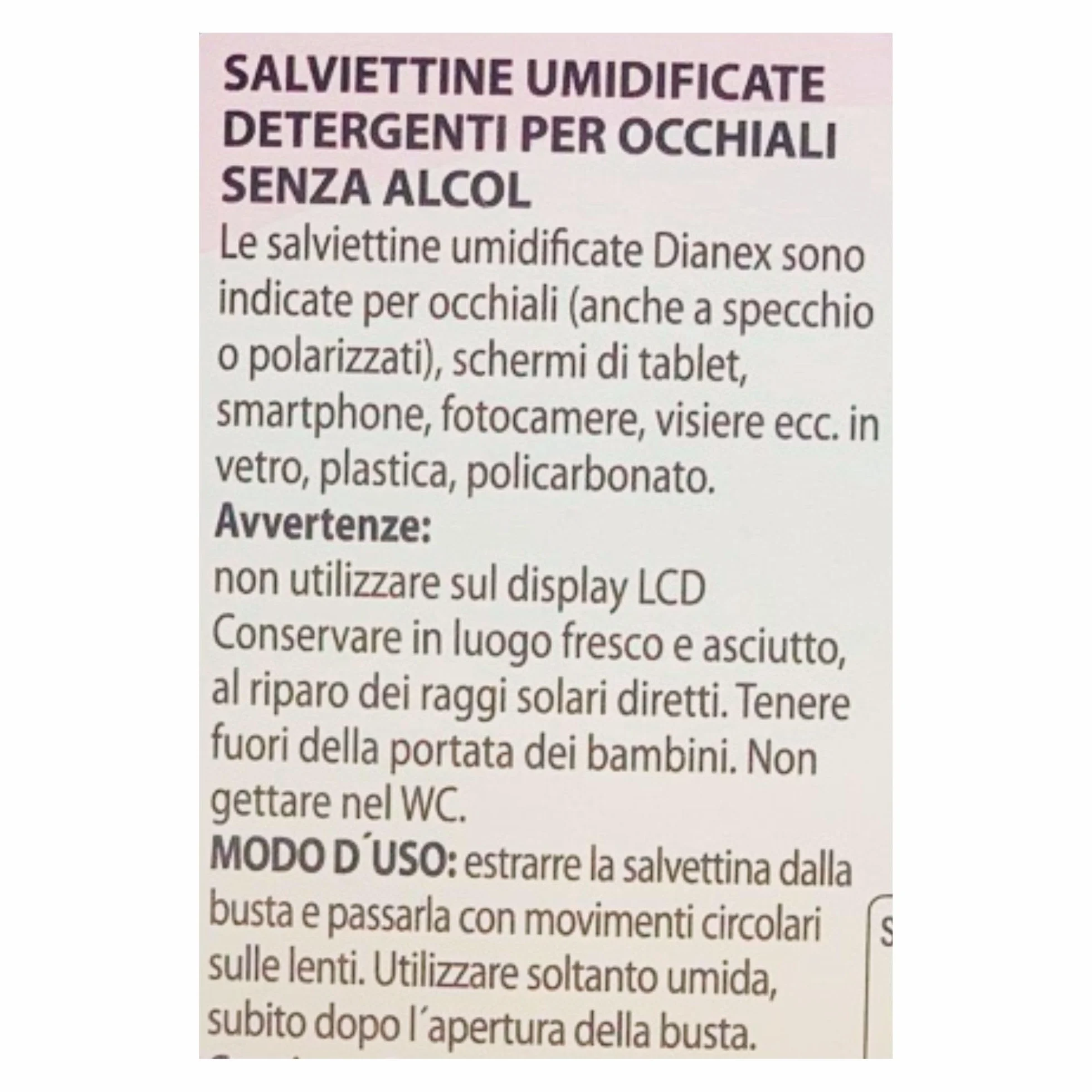 Salviette Umidificate Detergenti Per Occhiali LENTI SPLENDENTI 30 Salviette (3 Confezioni)