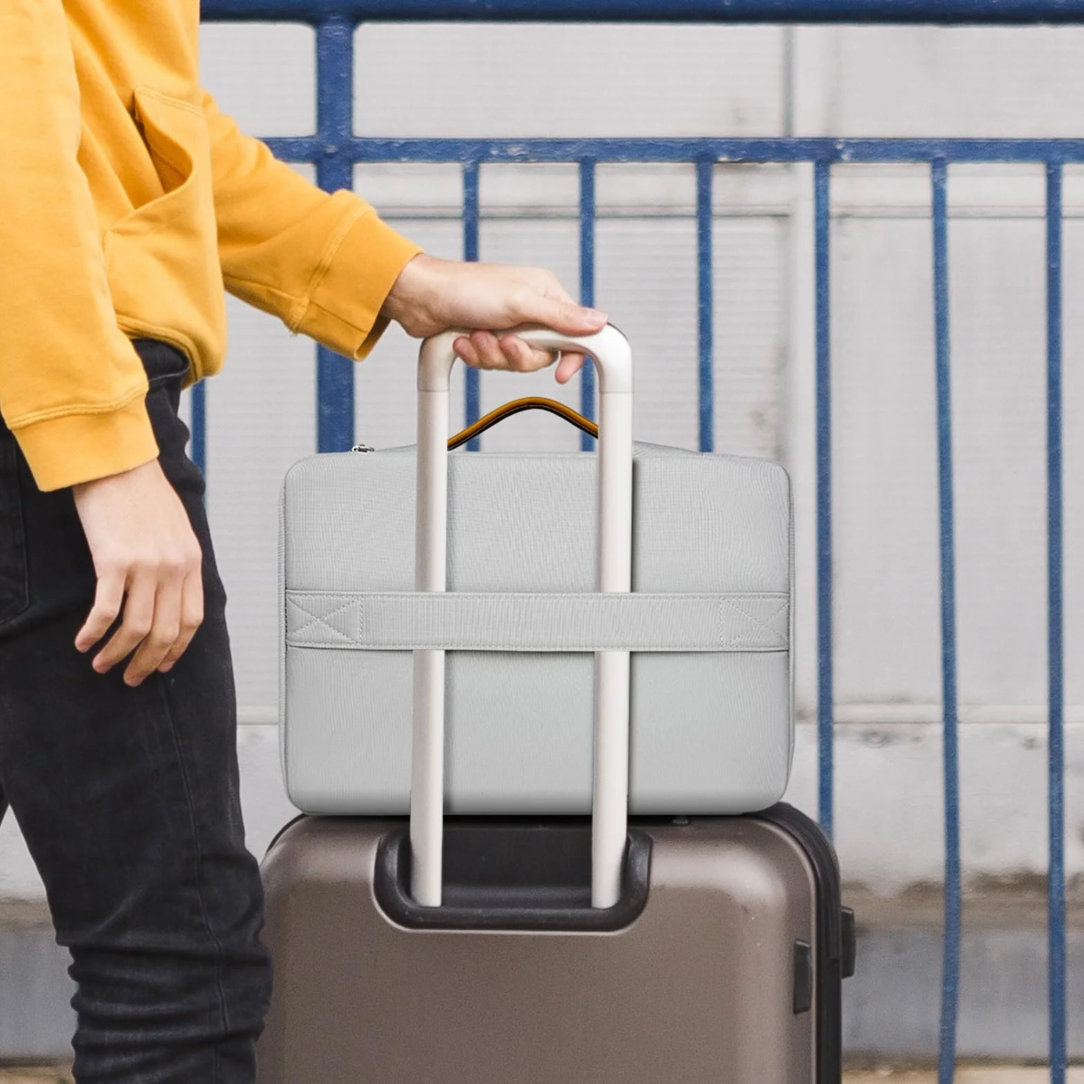 NIMOSA Porta pc Portatile Borsa Pc 15.6 Pollici con Protezione a Cuscini d'Aria - Impermeabile, Zip YKK Borse laptop per Porta MacBook Pro/Air, per Laptop In Viaggio d'Affari
