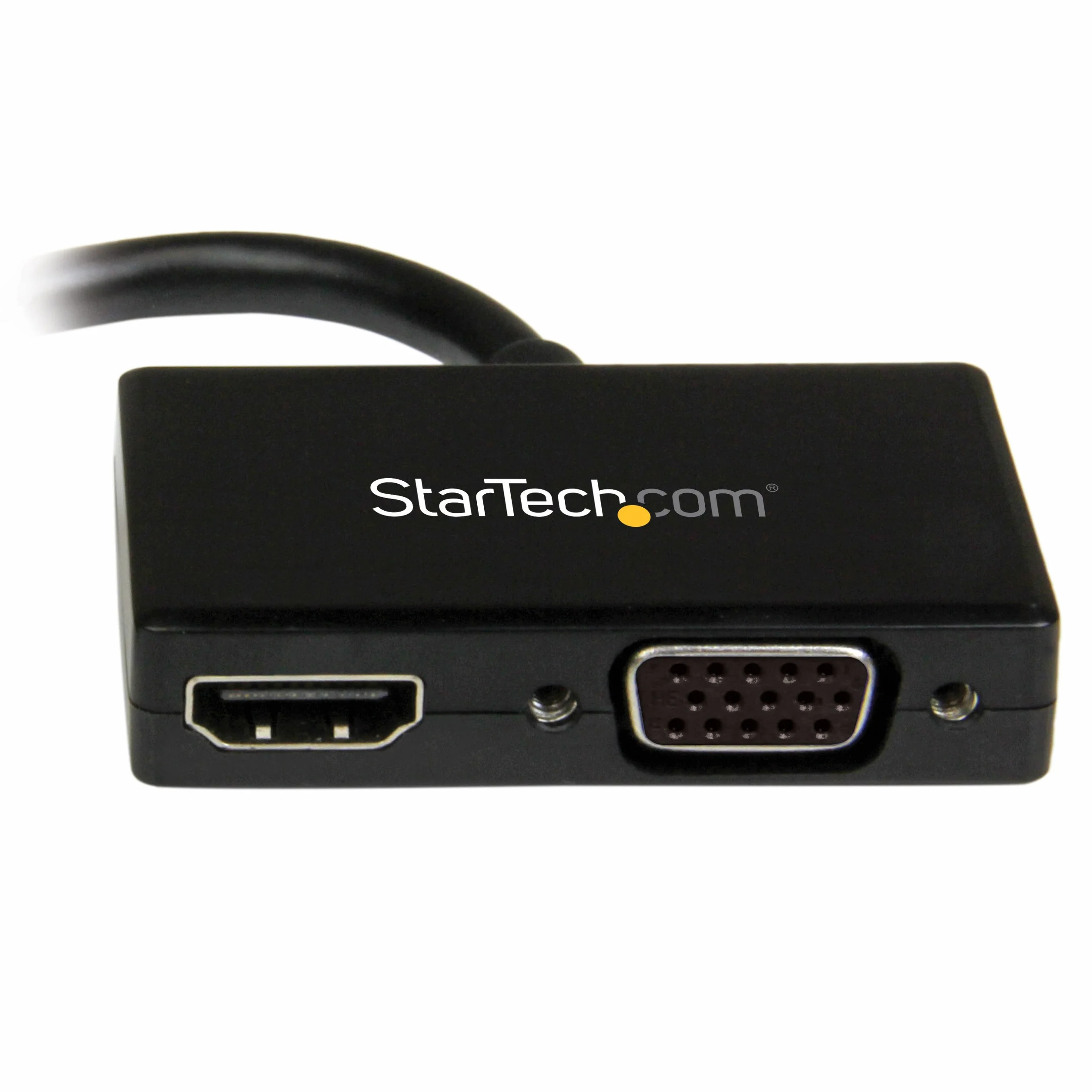 StarTech.com Adattatore Mini DisplayPort a HDMI e VGA, Convertitore audio/video da viaggio mDP 2 in 1, 1920x1200 / 1080p, Nero
