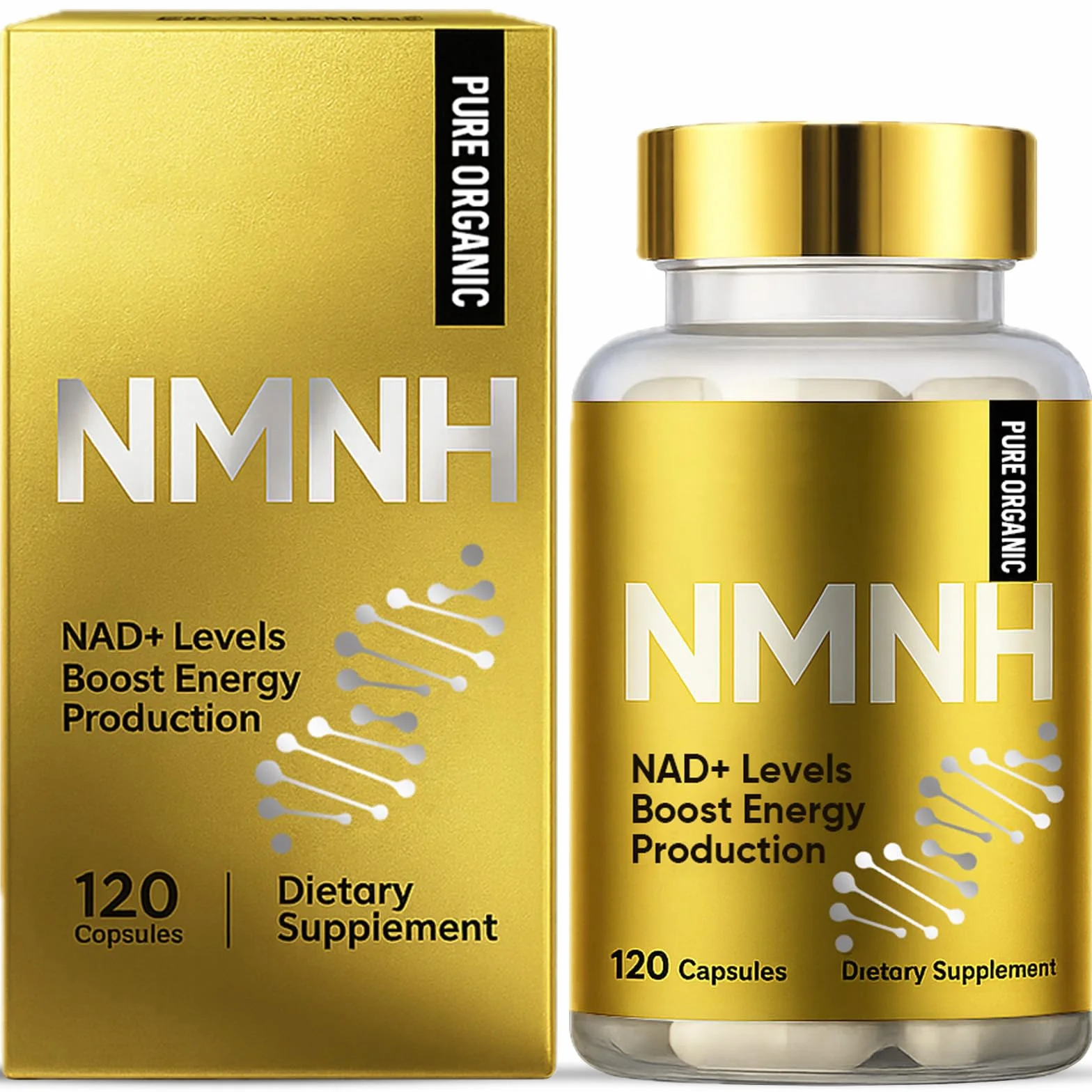 NMNH 1000mg Integratore NAD+ 120 Capsule Antinvecchiamento Energia Concentrazione Mentale