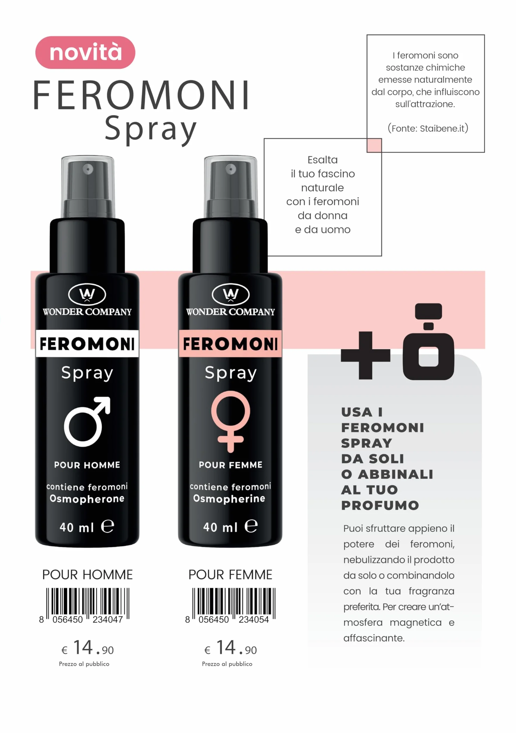 Feromoni Spray Concentrato per Donna 40 ml Attrae Seduce