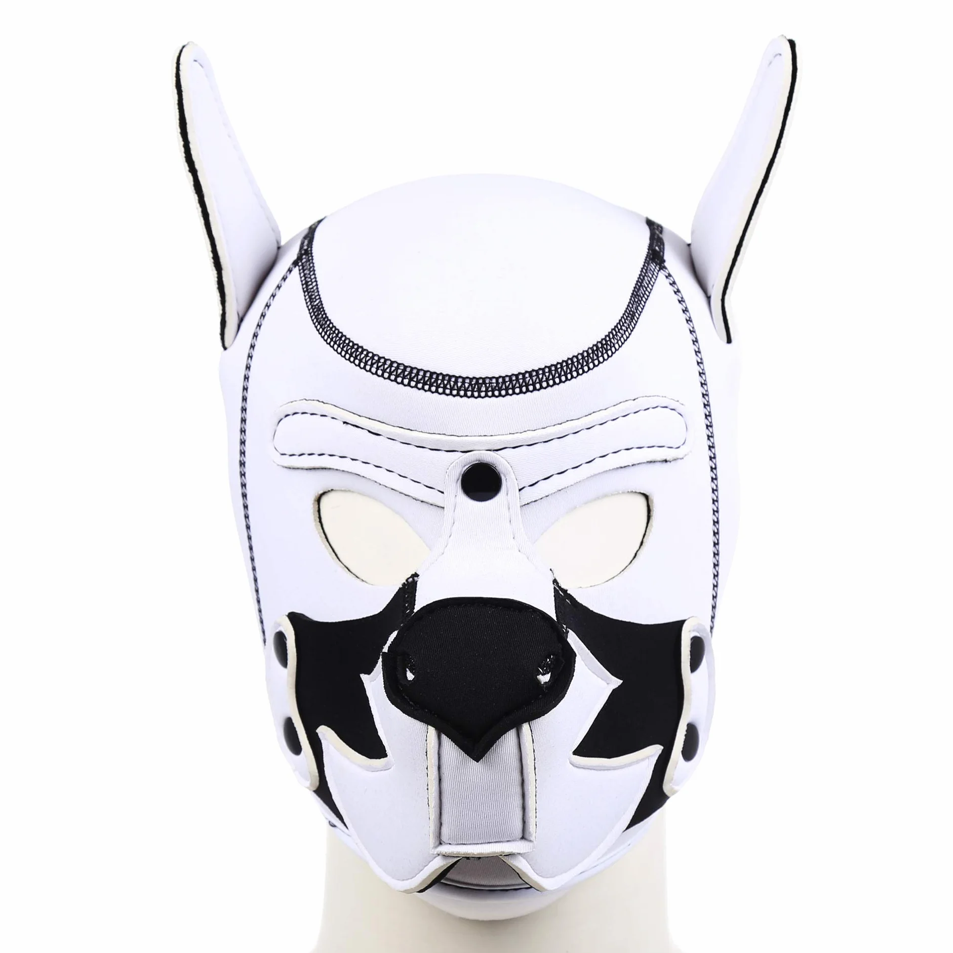 Maschera con cappuccio in neoprene per adulti rimovibile per cosplay