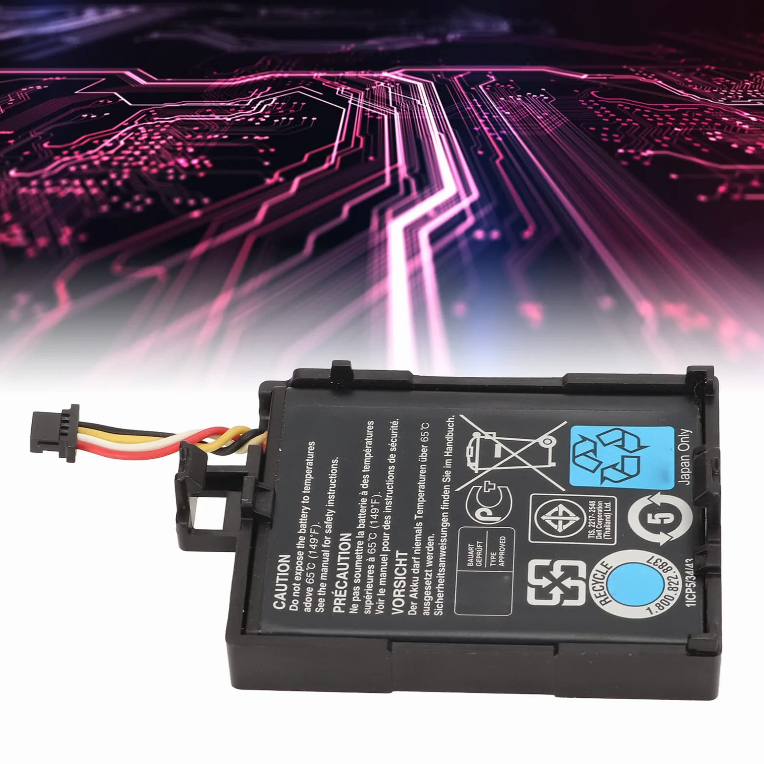 VBESTLIFE Raid Controller T40JJ 70K80 3.7V 1.8Wh 500mAh Batteria agli Ioni di Litio per dell PERC Raid H710 H710P H730 H810 H830, per PowerEdge M620 R320 R420 R520 R620 R720